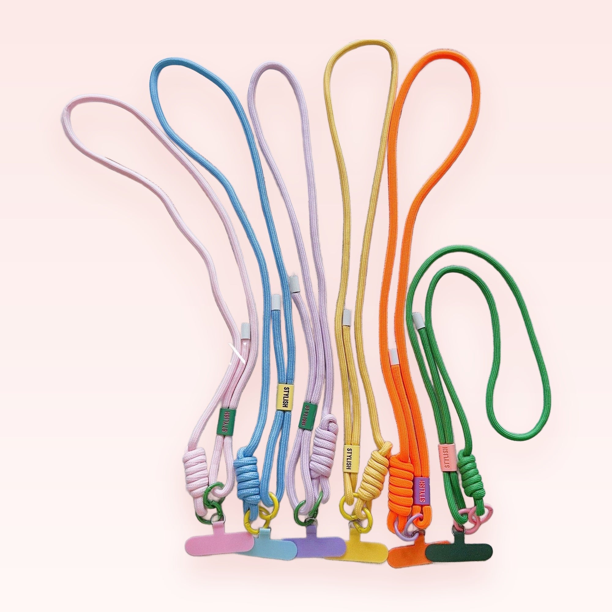 Pastel Braided Rope Phone Lanyard | Stylish Crossbody Phone Strap
