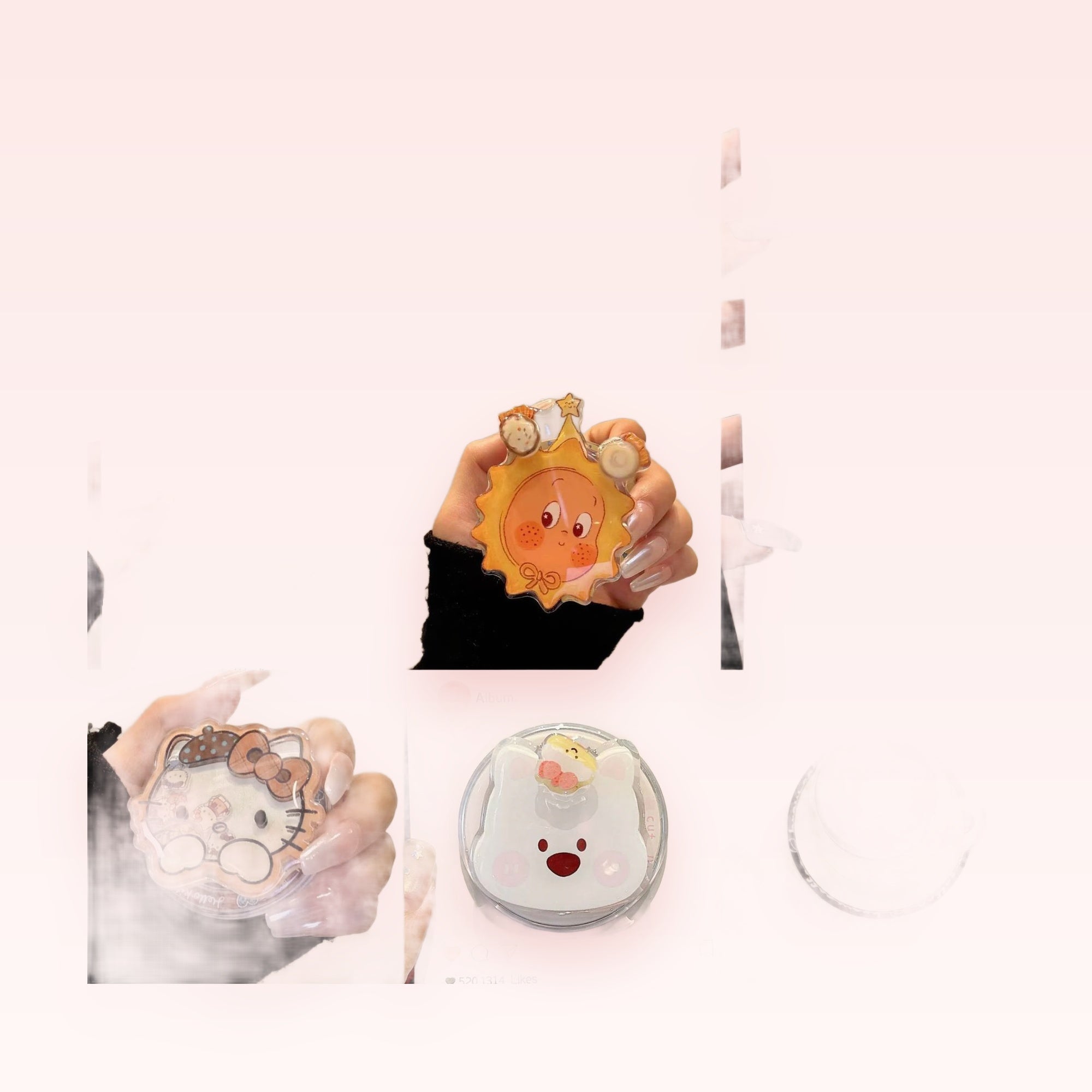 Cute Cartoon Character Phone Grip | Kawaii Pop Socket Stand for Girls