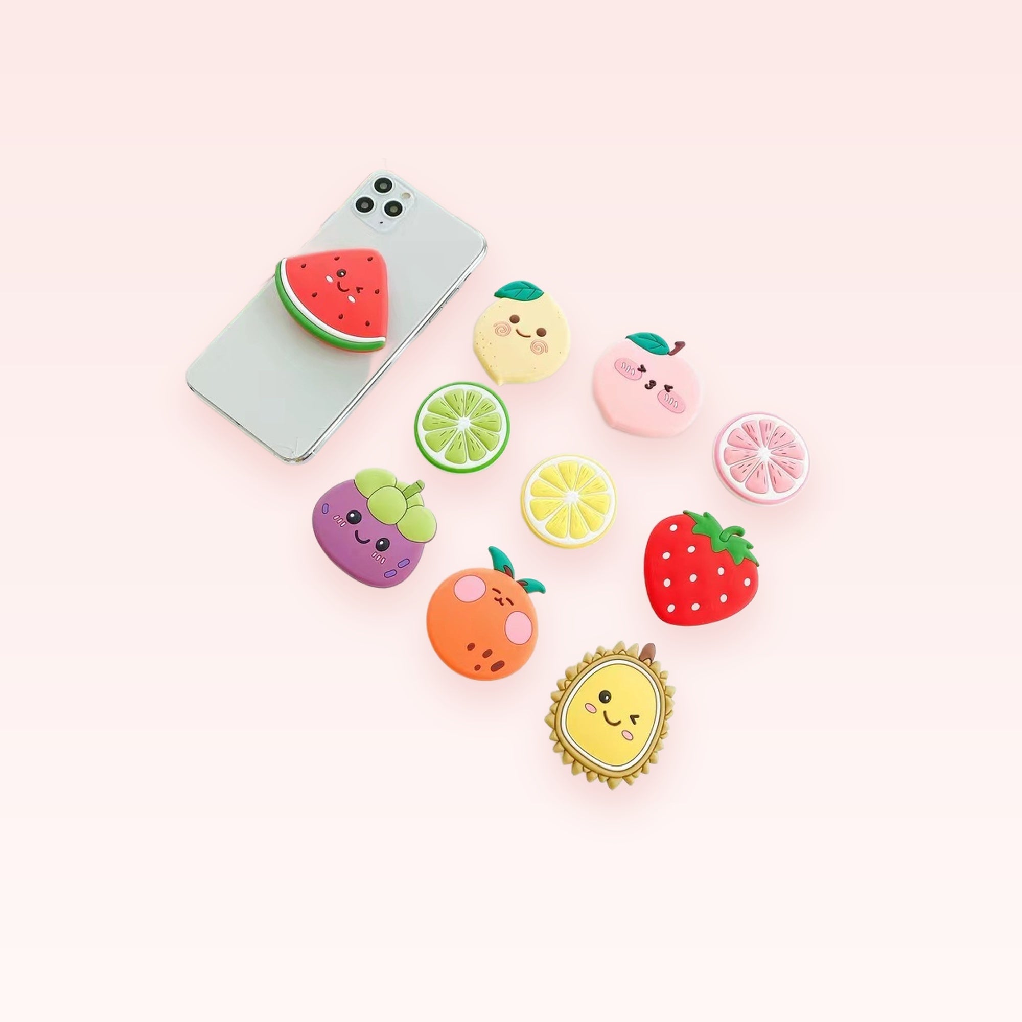 Kawaii Fruit Phone Grip | Cute Pop Socket Stand for iPhone & Android