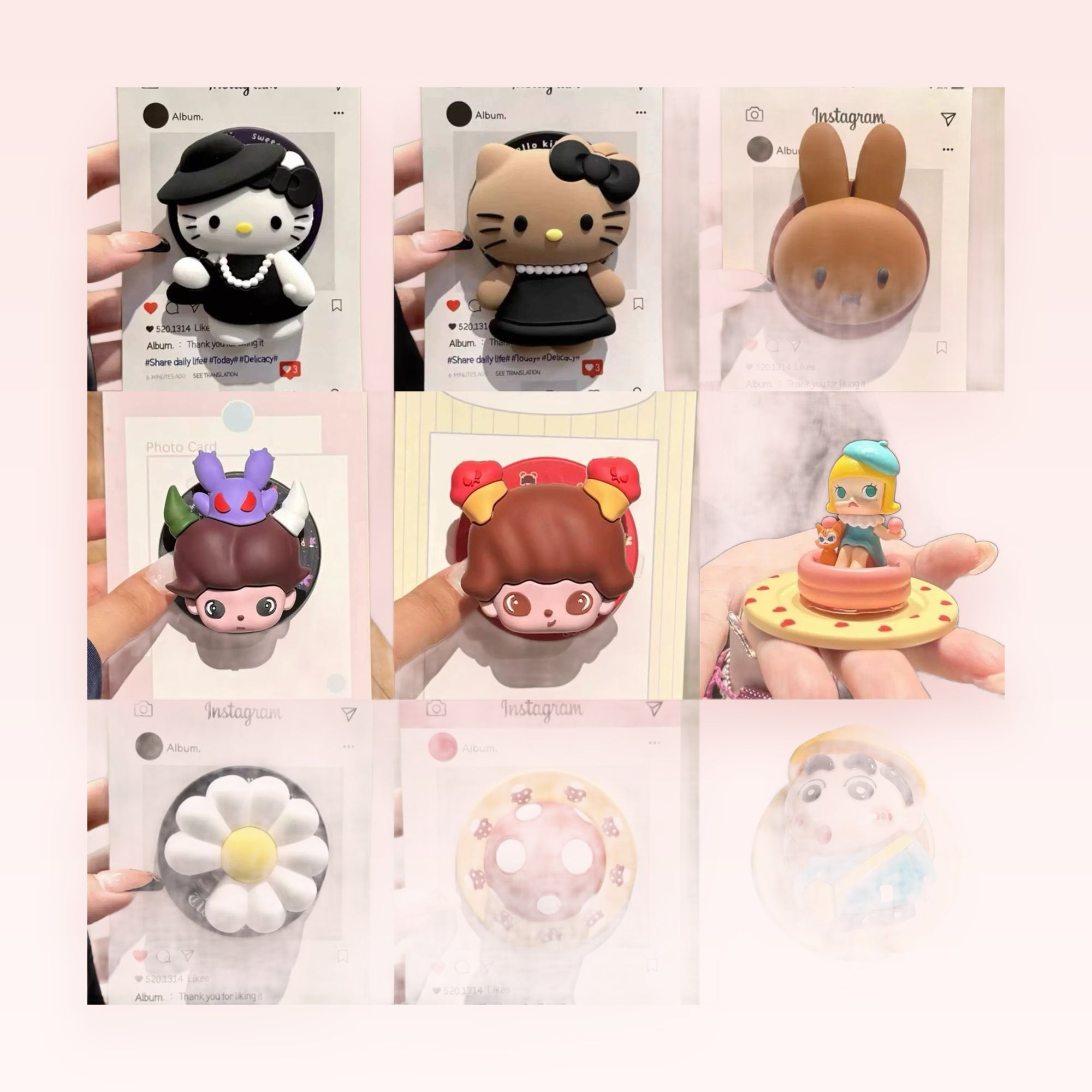 Cute Cartoon Character Phone Grip | Kawaii Pop Socket Stand for Girls