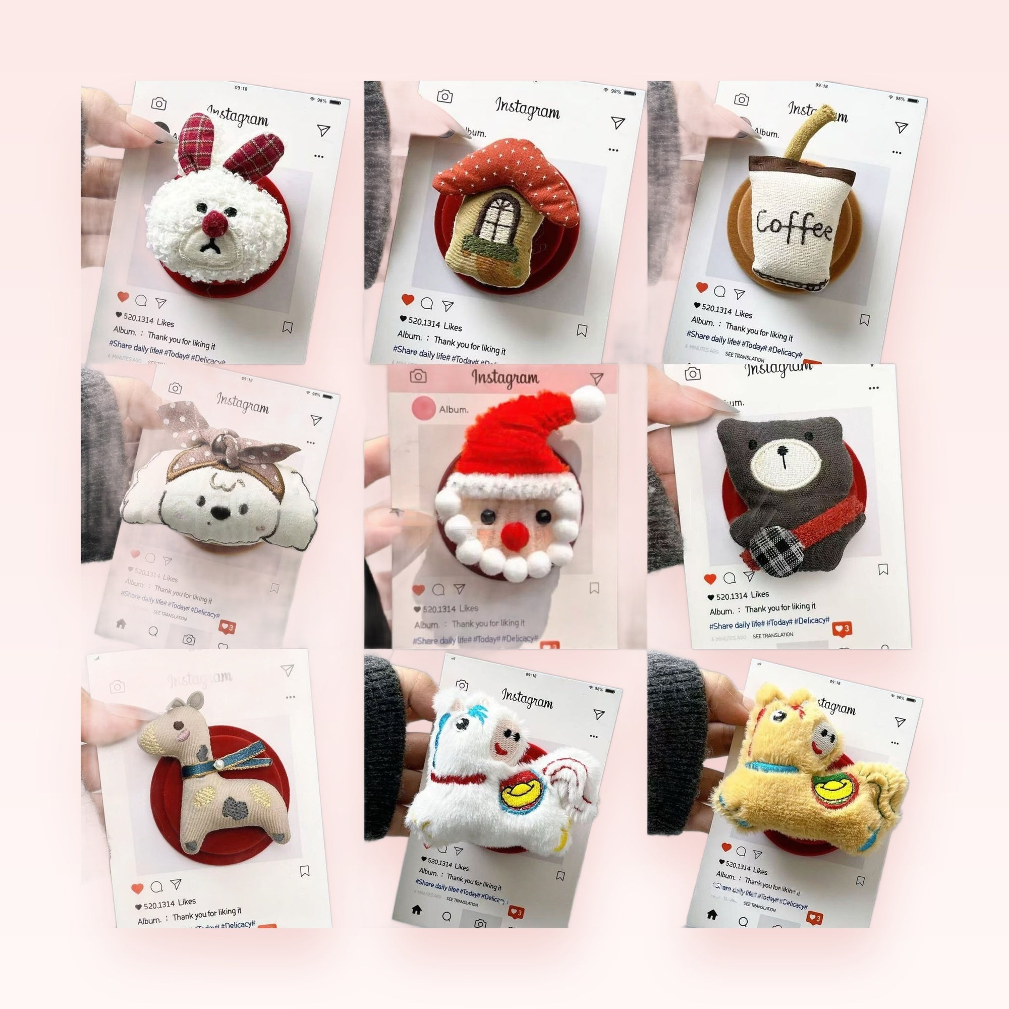 Kawaii Plush Animal & Object Phone Grip Collection | Cute Pop Socket Stand