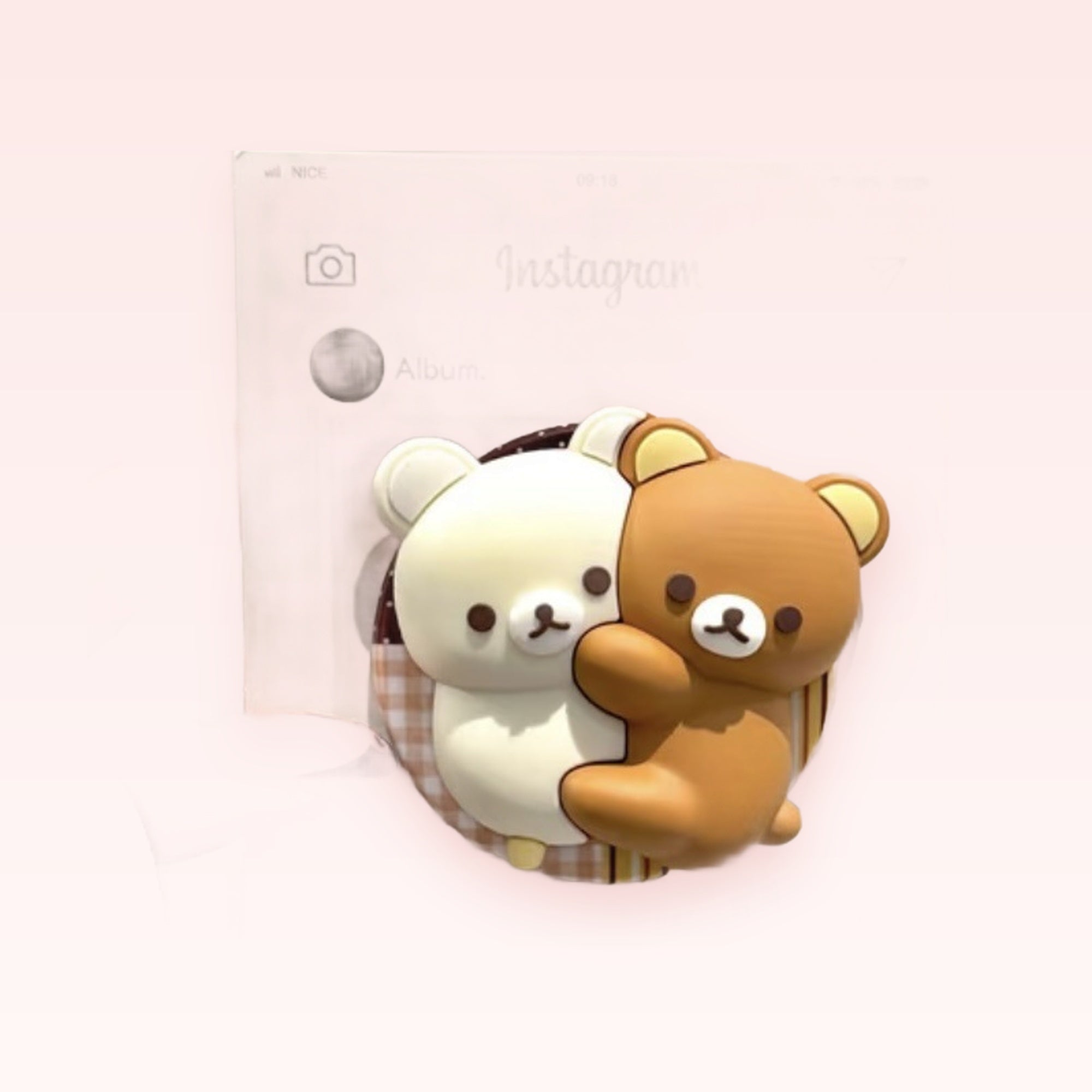 Kawaii Rilakkuma & Korilakkuma Bear Phone Grip | Cute Pop Socket Stand