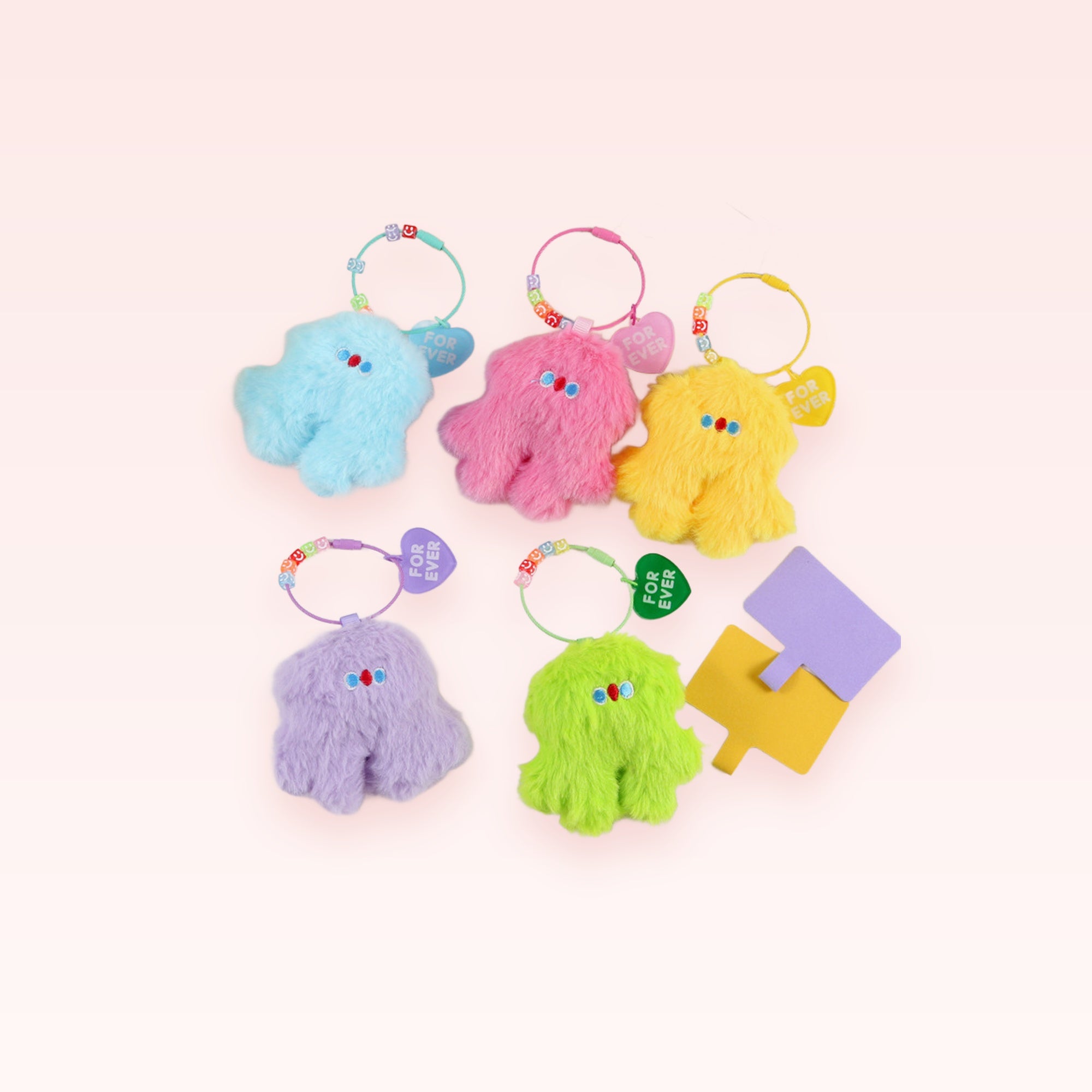 Fluffy Monster Phone Charm | Cute Plush Lanyard Keychain