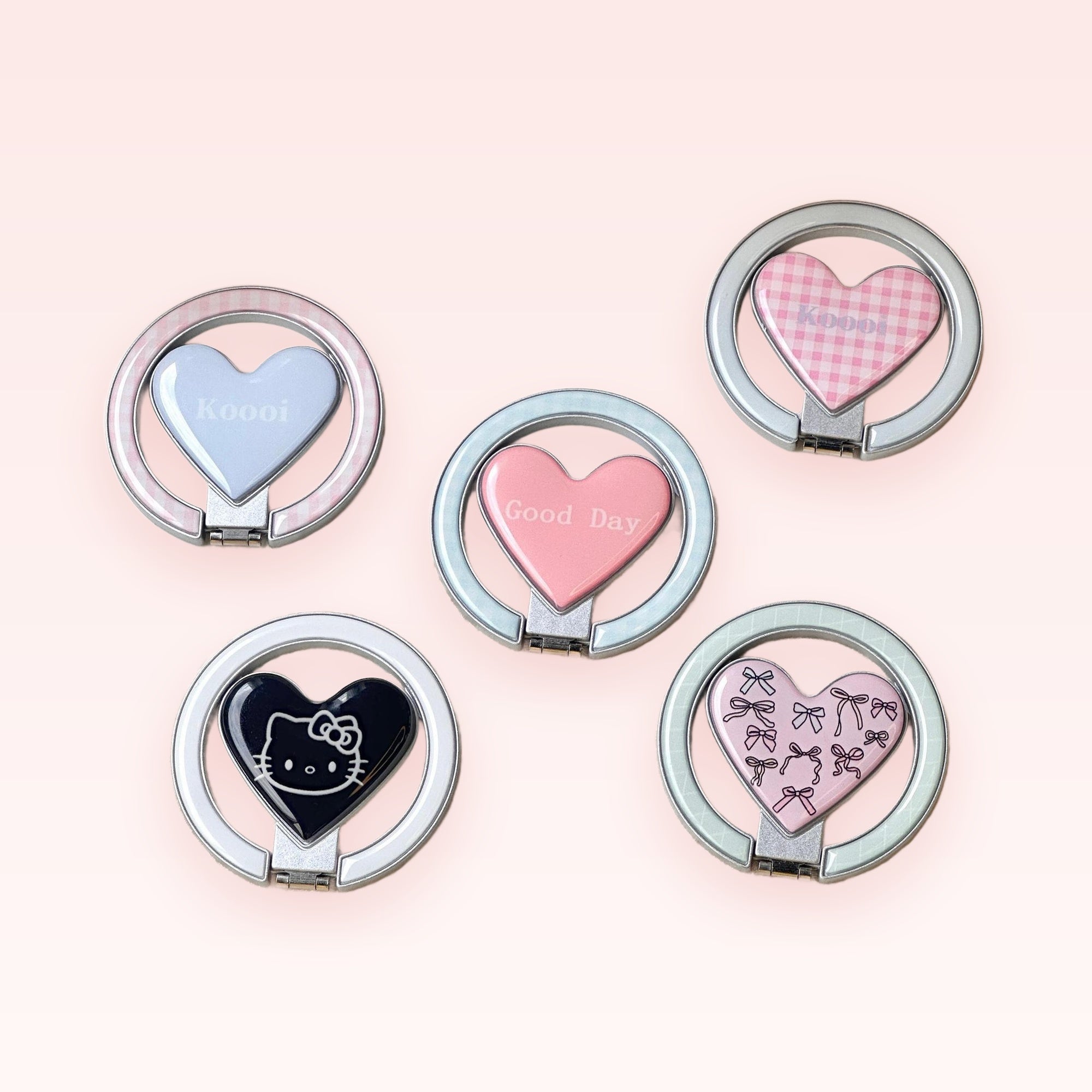 Cute Heart Phone Ring | Kawaii 360° Finger Holder Kickstand