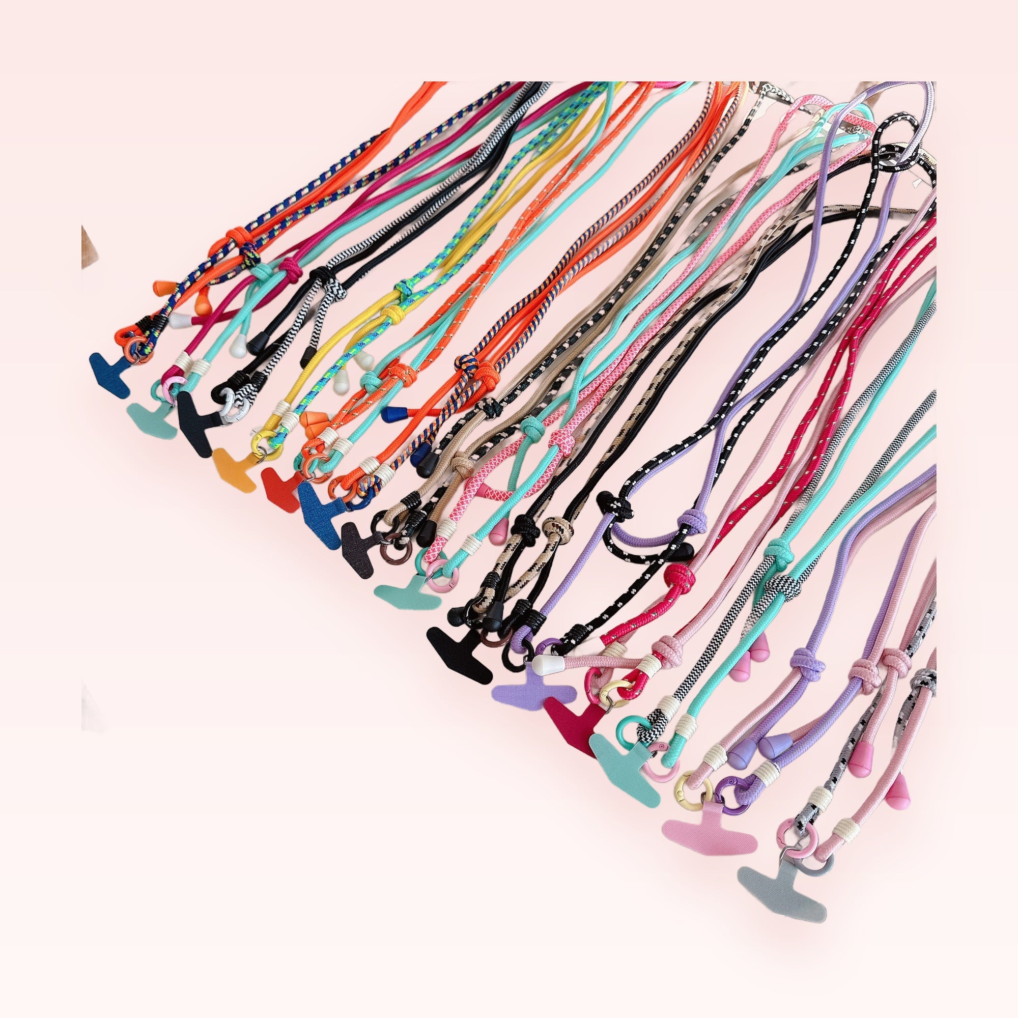 Colorful Braided Rope Phone Lanyard | Aesthetic Adjustable Crossbody Strap