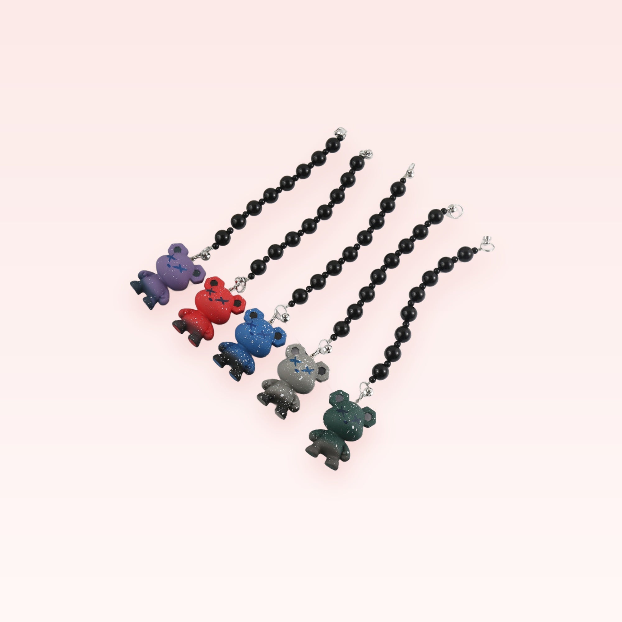 Cute Bear Bead Phone Charm Strap | Kawaii Wrist Lanyard