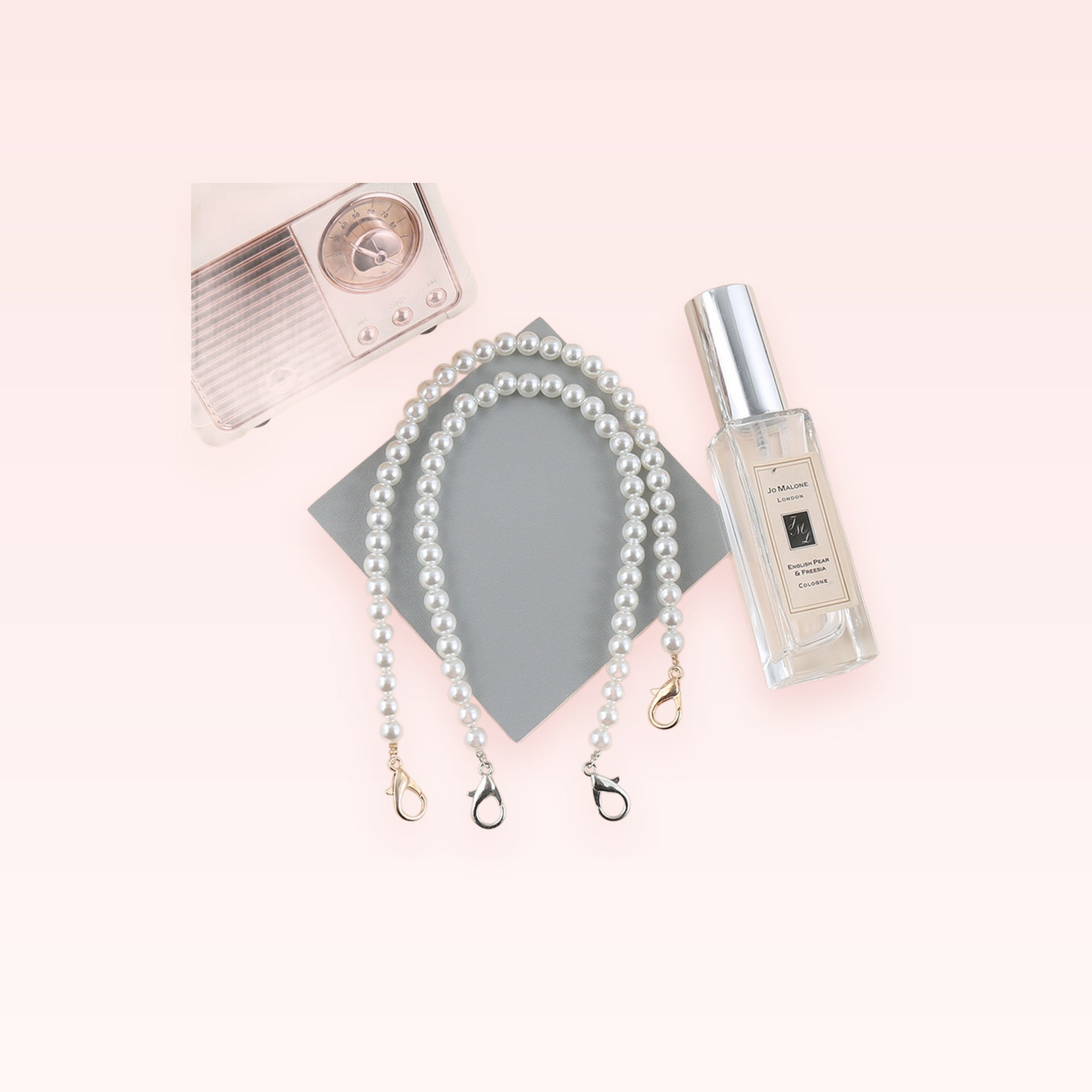 Elegant Pearl Bead Phone Charm Strap | Chic Wrist Lanyard