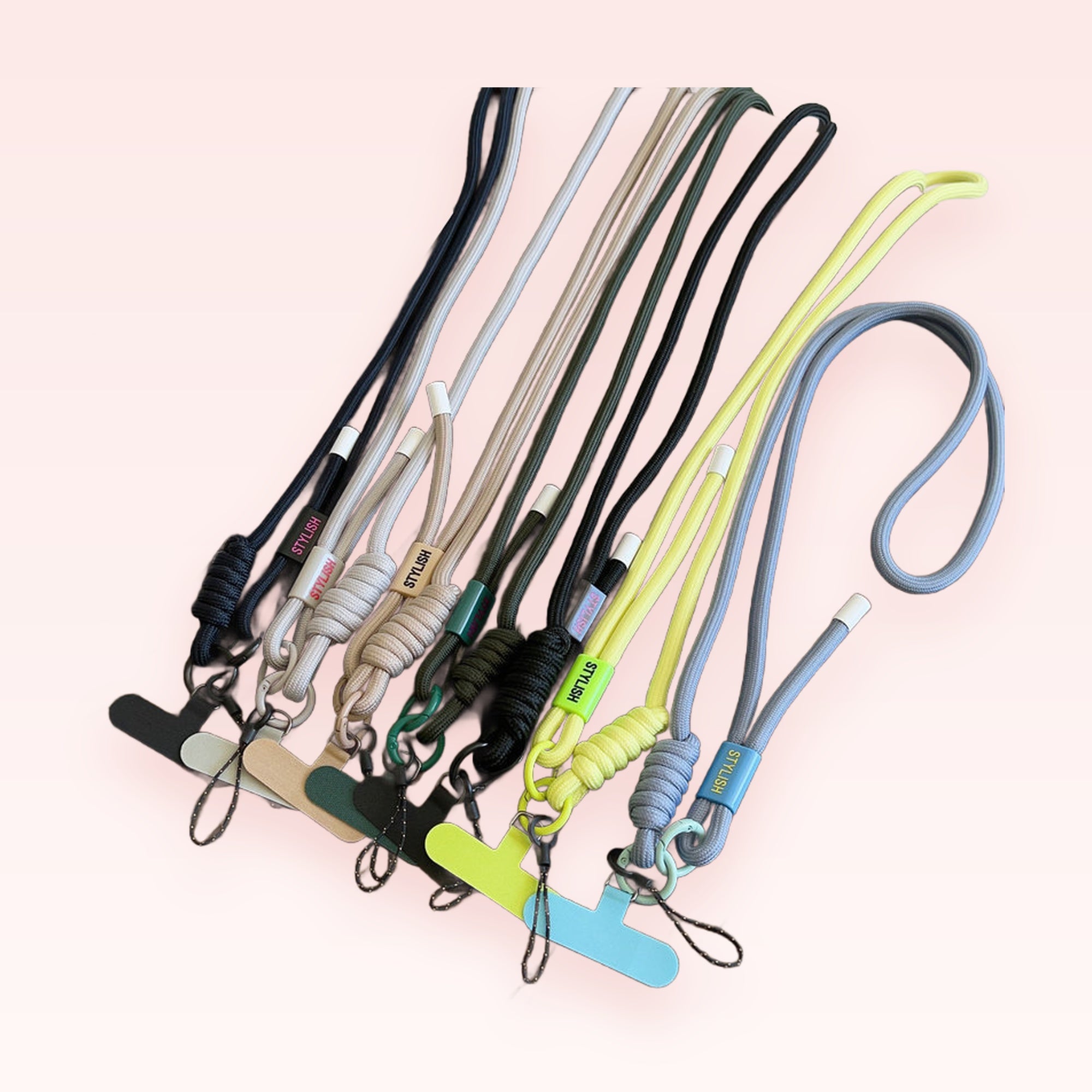 Adjustable Nylon Rope Phone Lanyard | Stylish Crossbody Neck Strap with Patch