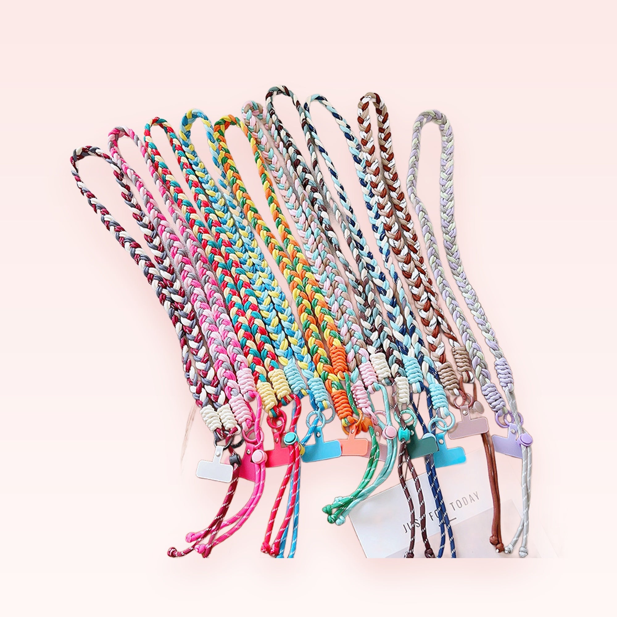 Colorful Braided Phone Charm Lanyard | Aesthetic Woven Wrist Strap