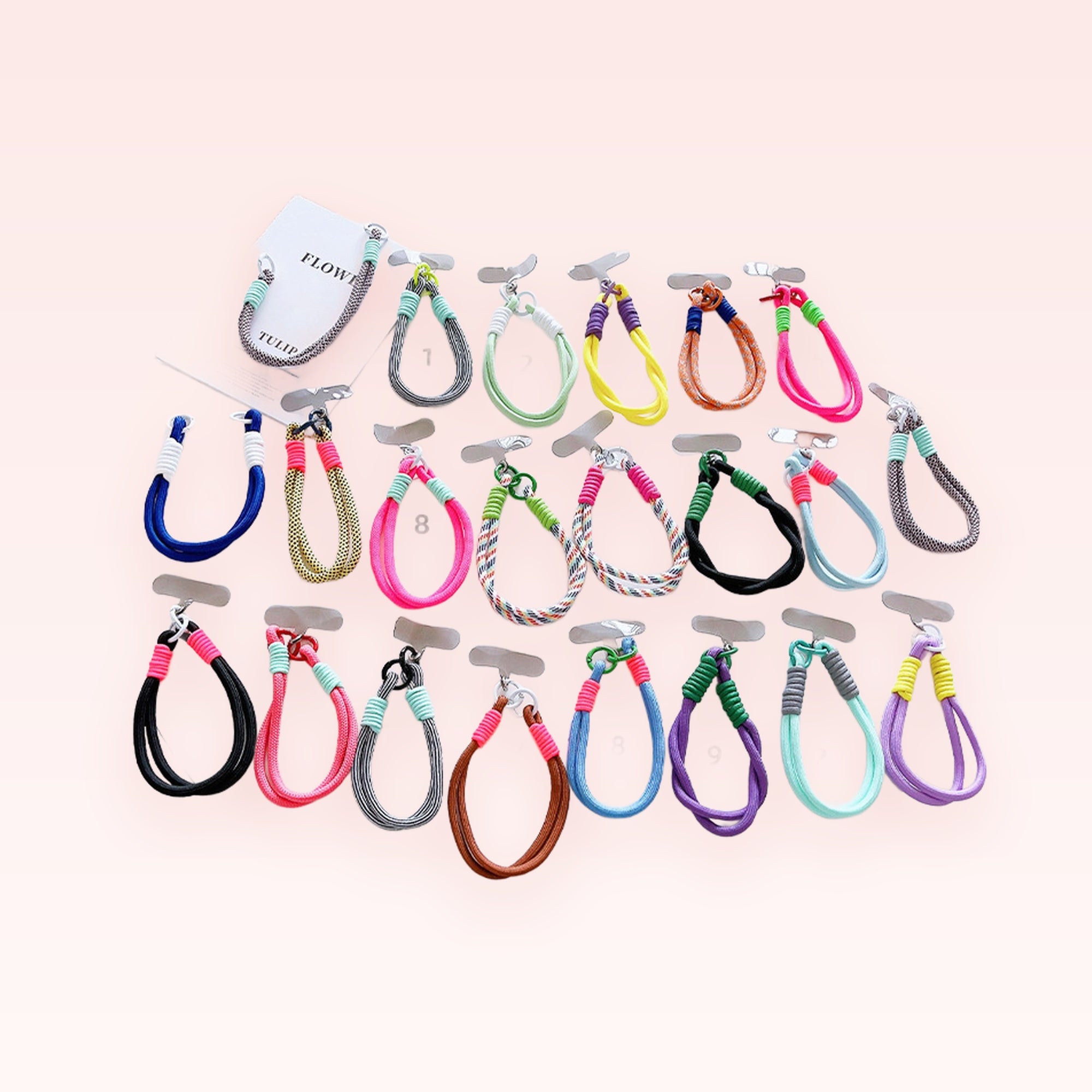 Colorful Braided Rope Phone Charm Wrist Strap | Aesthetic Hand Lanyard Keychain