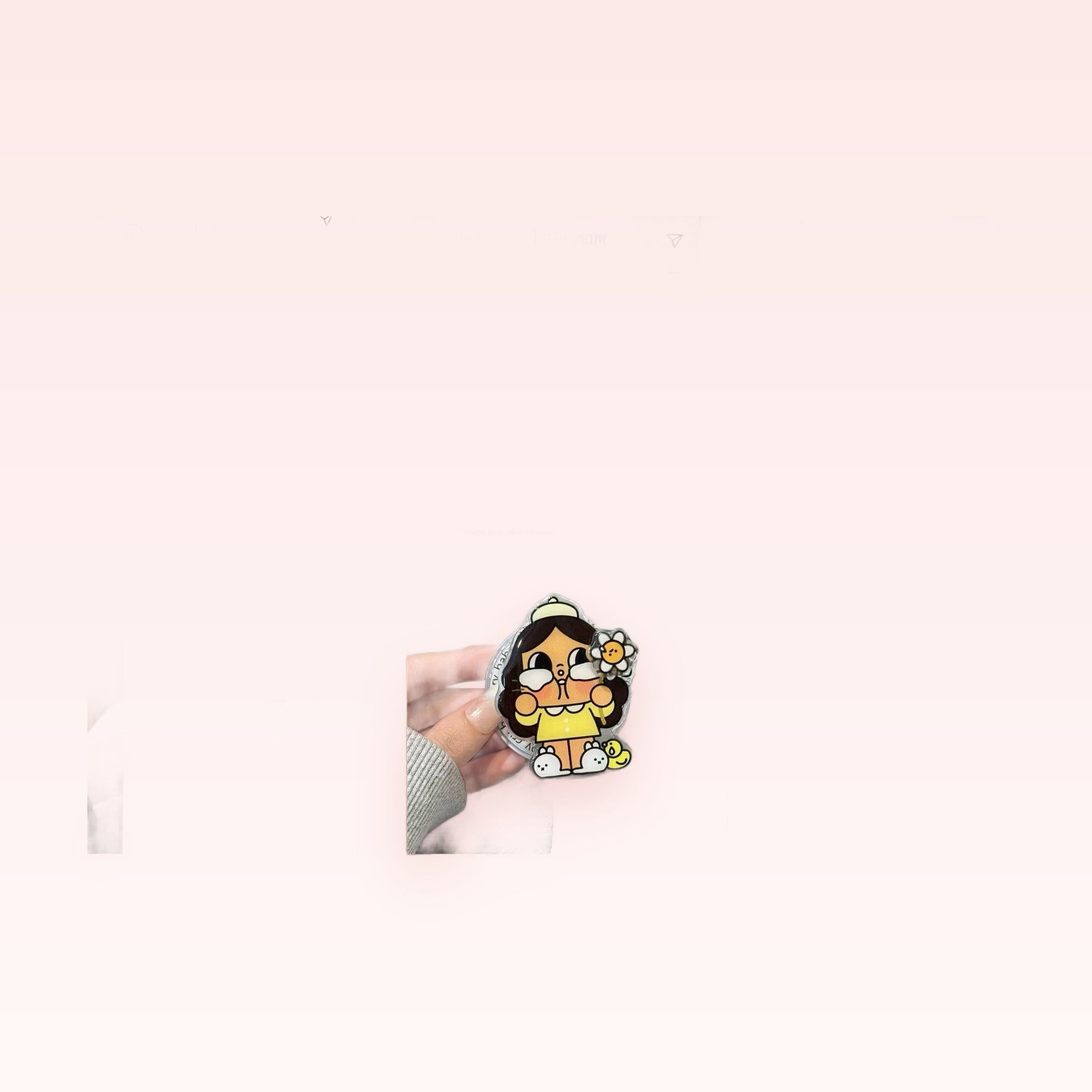 Kawaii Crying Anime Girl Phone Grip Collection | Cute Pop Socket Stand for Phones