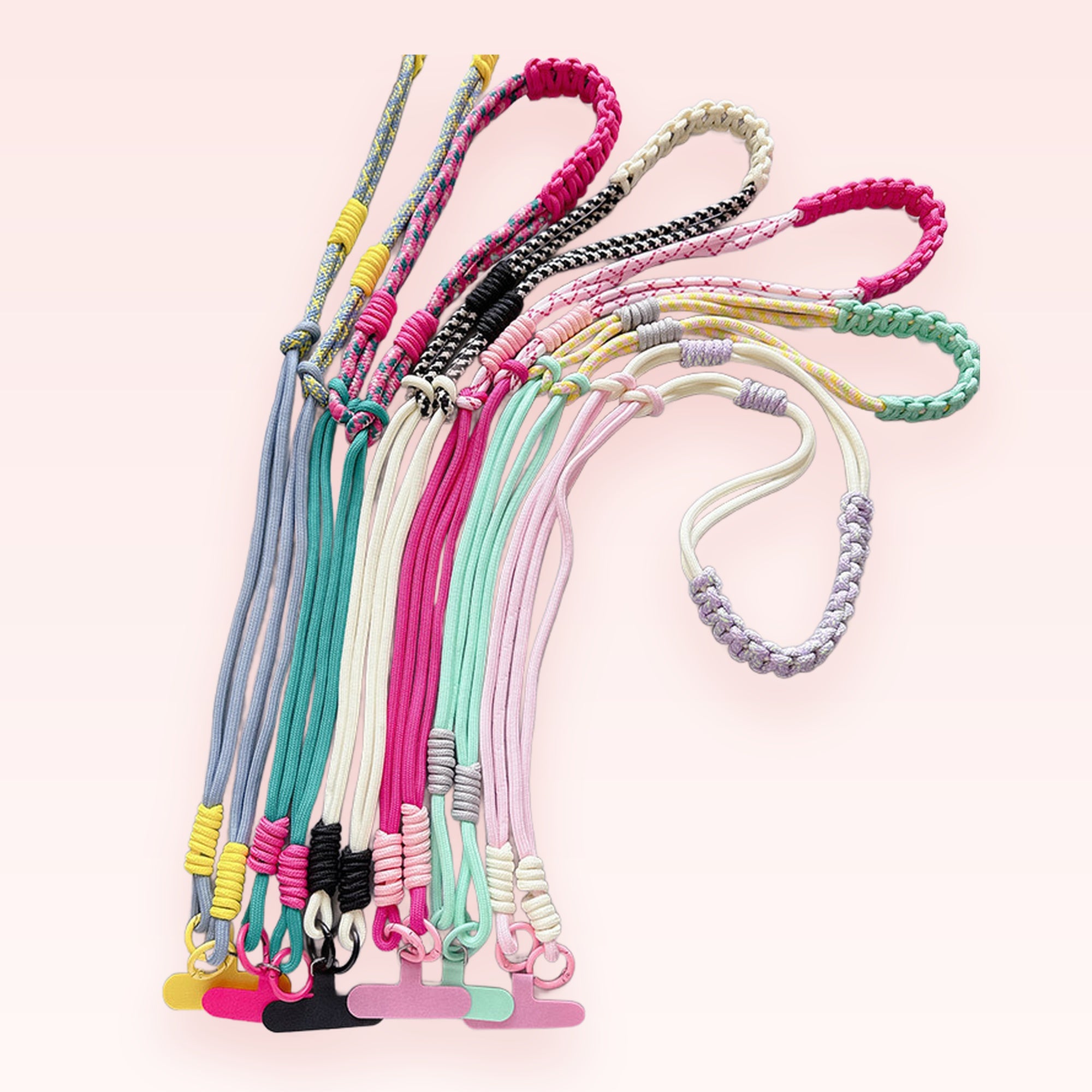 Colorful Braided Rope Phone Lanyard | Adjustable Crossbody Phone Strap
