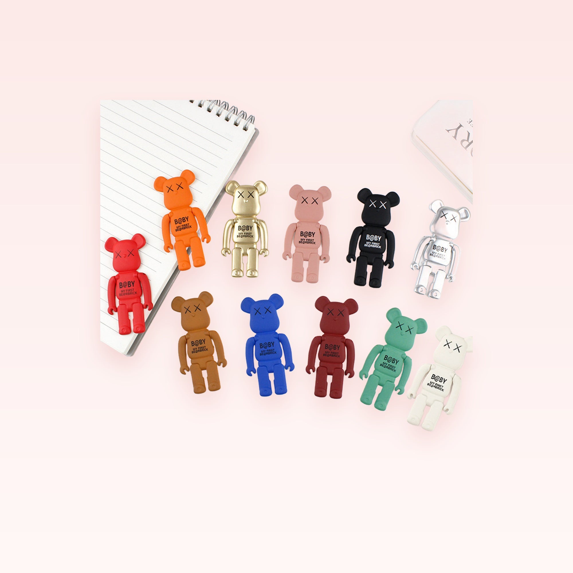 Cute Bearbrick Phone Charm | Kawaii Bear Keychain Accessory