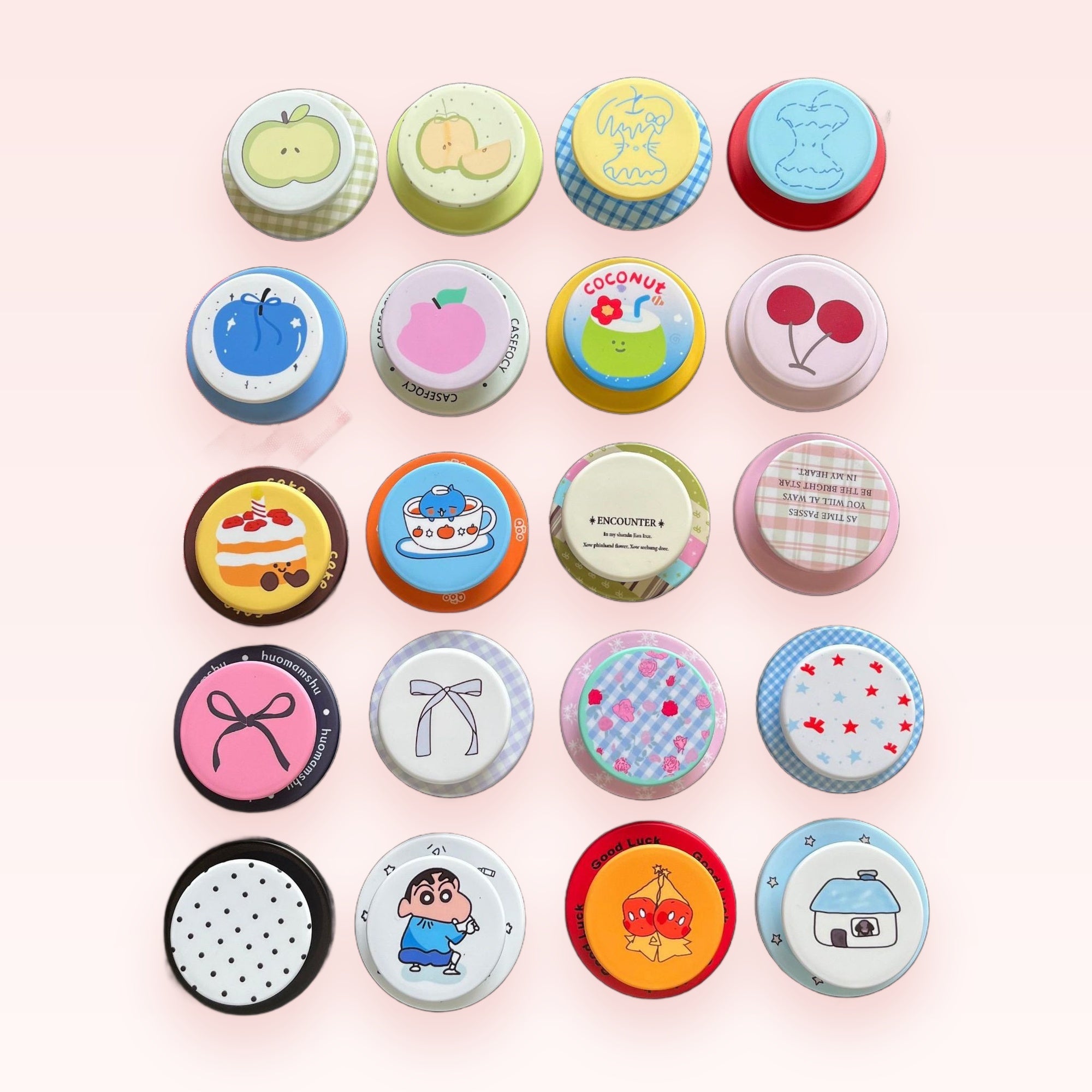 Assorted Kawaii Fruit & Pattern Phone Grips | Cute Expandable Pop Socket Stands