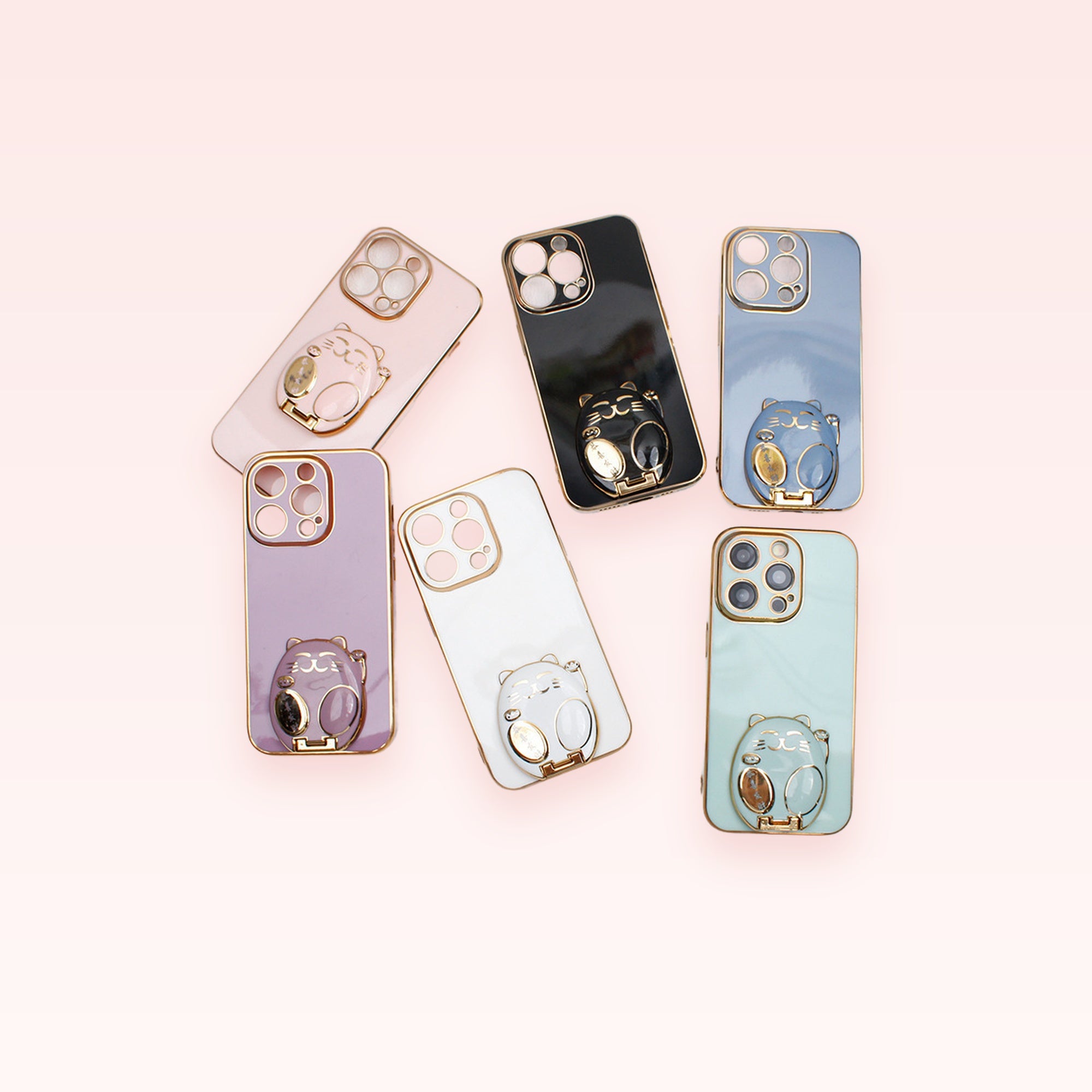 Lucky Cat Phone Grip Stand | Kawaii Maneki Neko Phone Holder