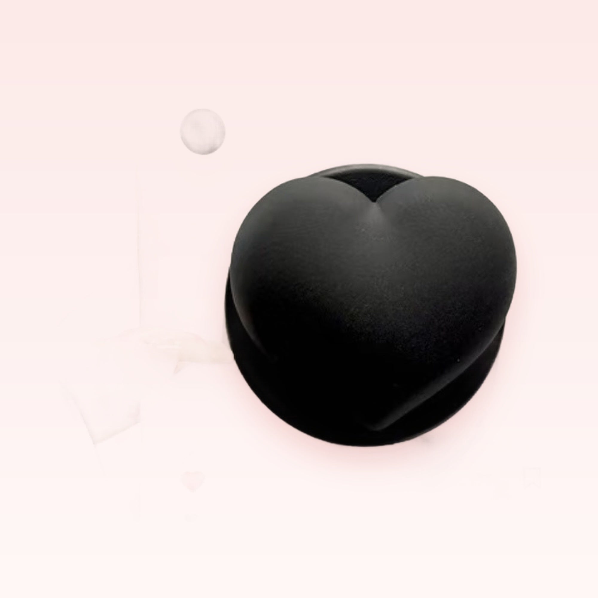 Matte Black Heart Phone Grip | Aesthetic Pop Socket Stand