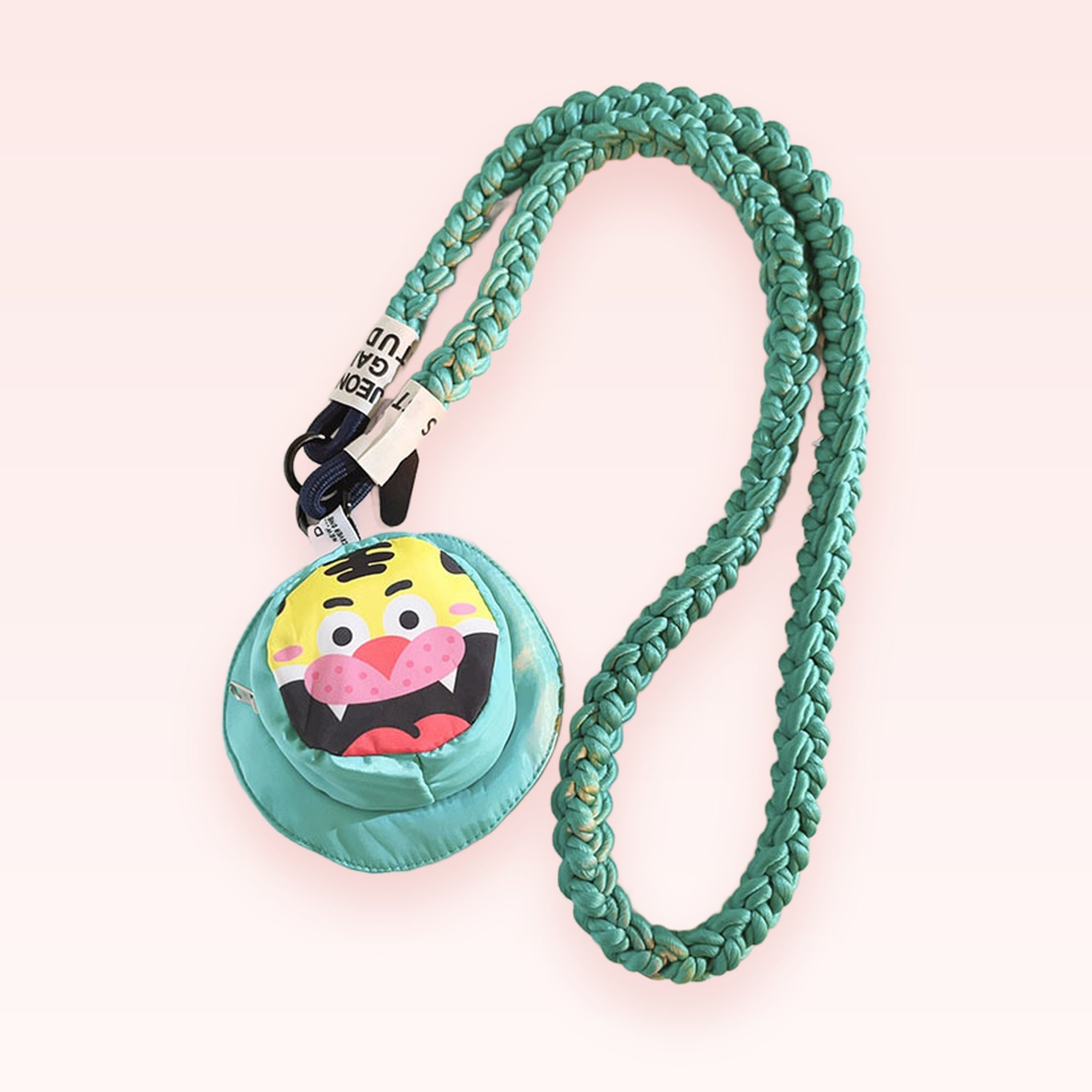 SIMPLYBUBBI — Teal Braided Phone Lanyard | Cute Tiger Bucket Hat Strap