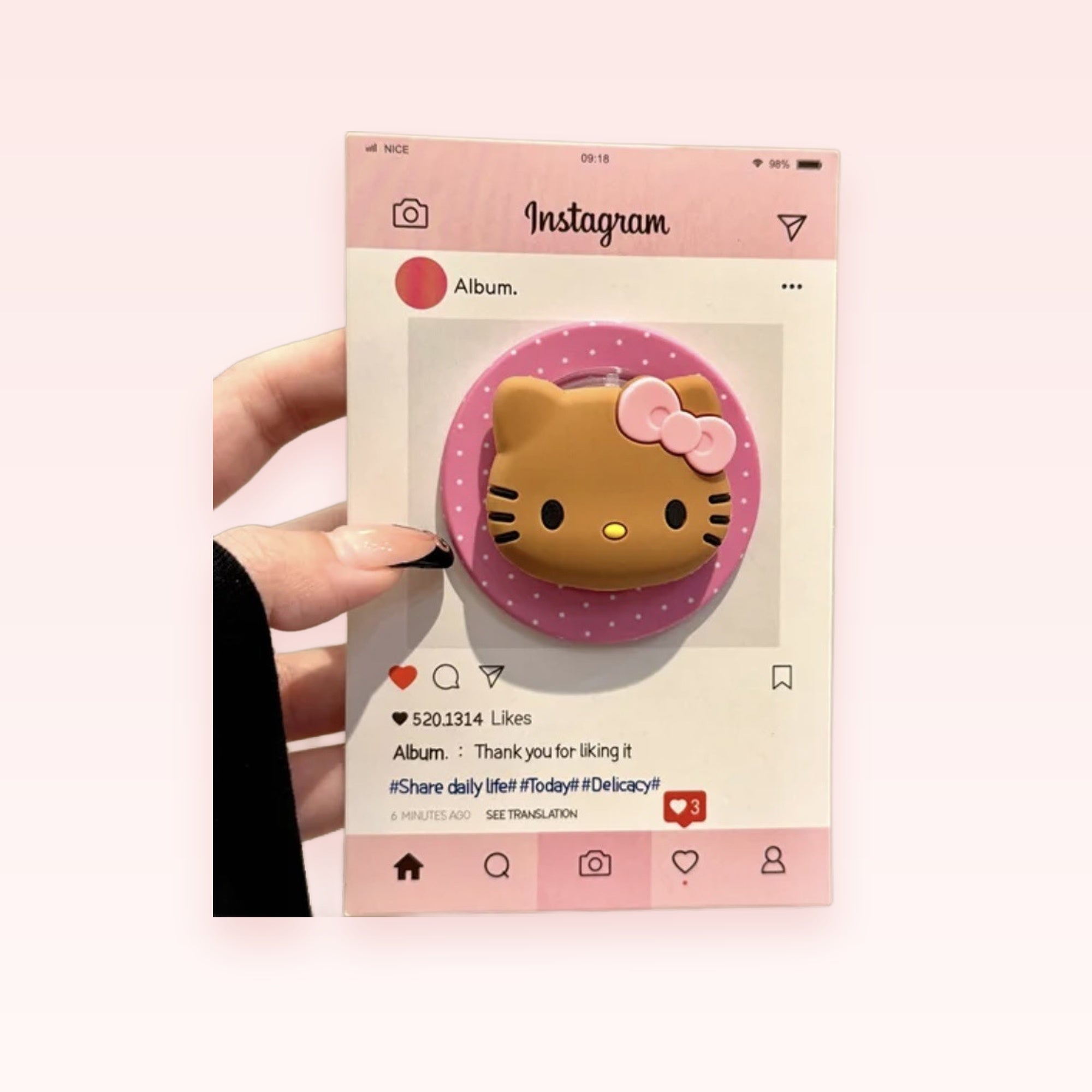 Snowball — Cute White Bear Phone Grip Stand