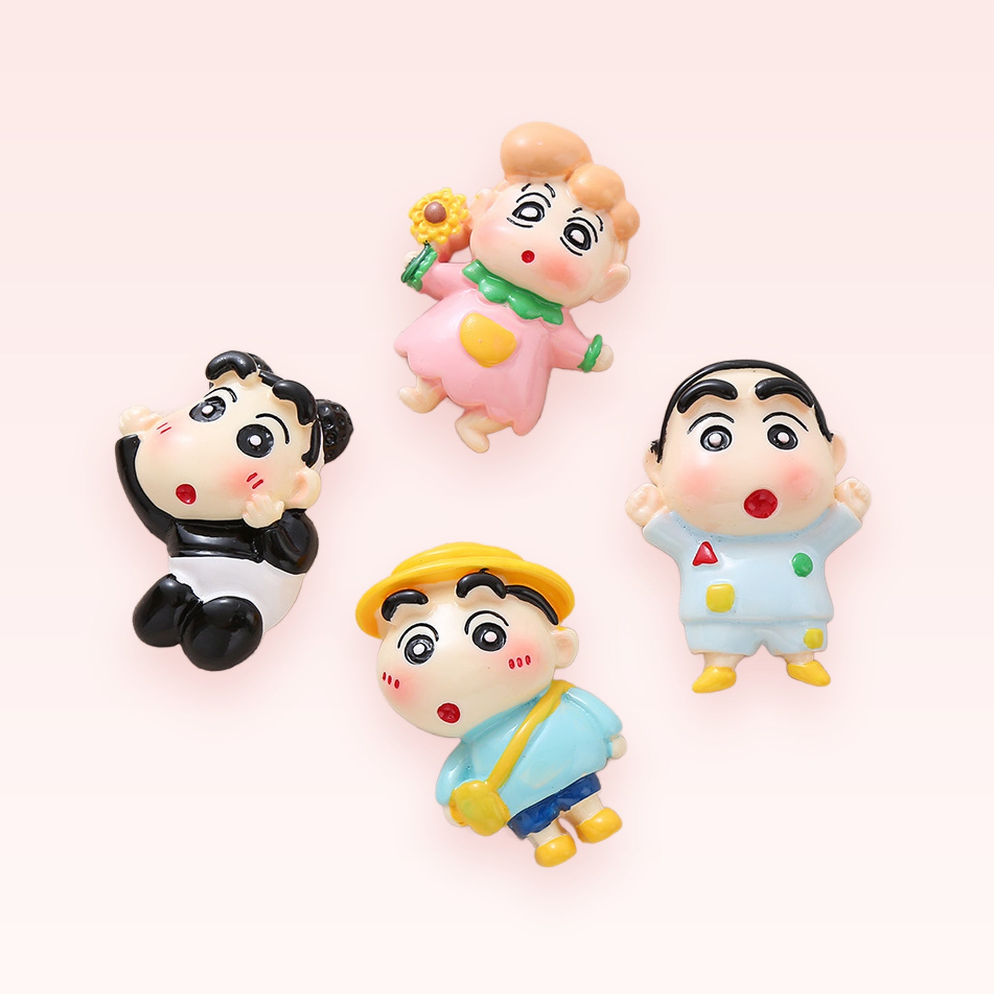 Kawaii Crayon Shin-chan Family Phone Grips | Cute Anime Pop Socket Stand
