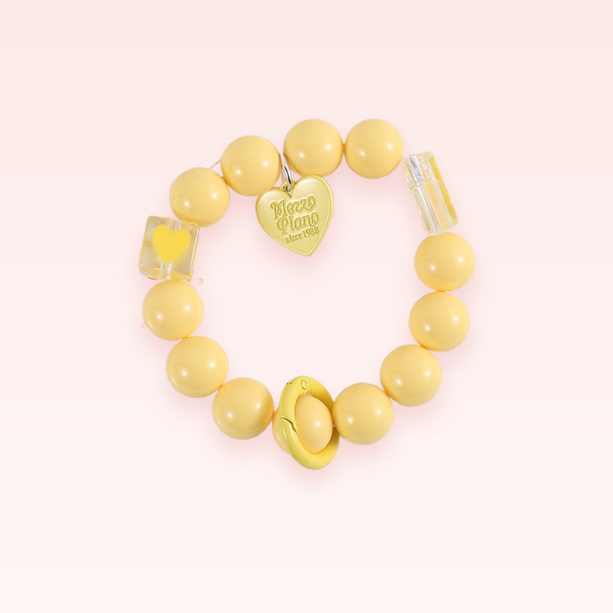 Cute Yellow Bead Phone Charm Strap | Kawaii Wrist Lanyard