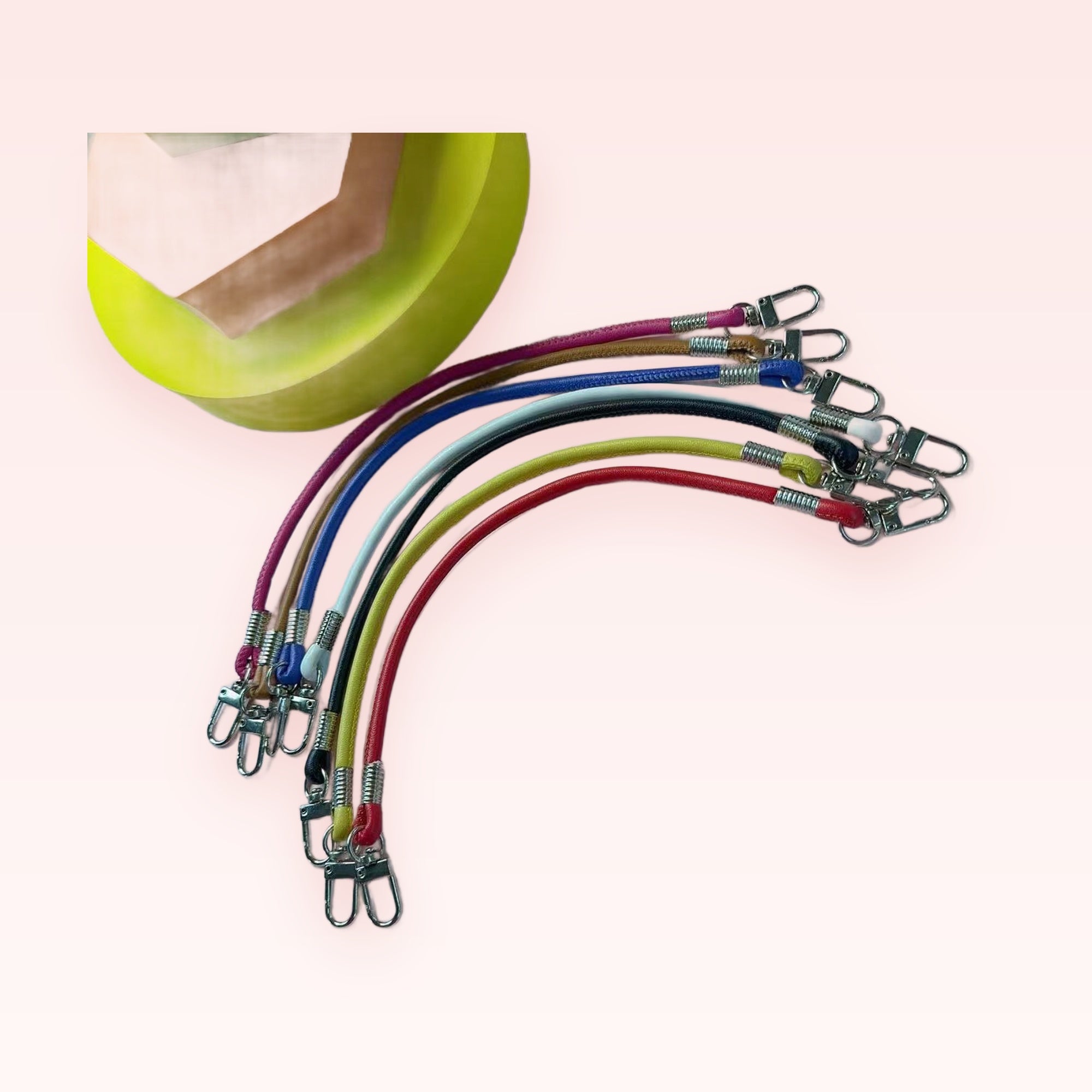 Colorful Braided Leather Phone Charm Straps | Rainbow Wrist Lanyards with Clasps