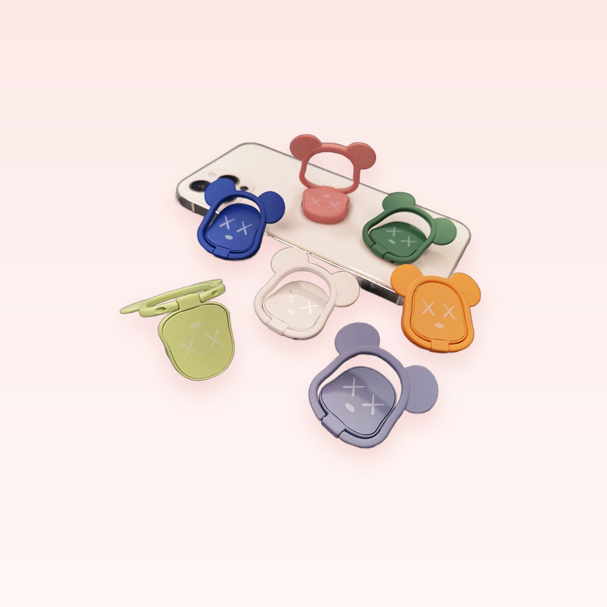 Kawaii Bear Phone Ring Holder | Cute Cartoon Finger Grip Stand