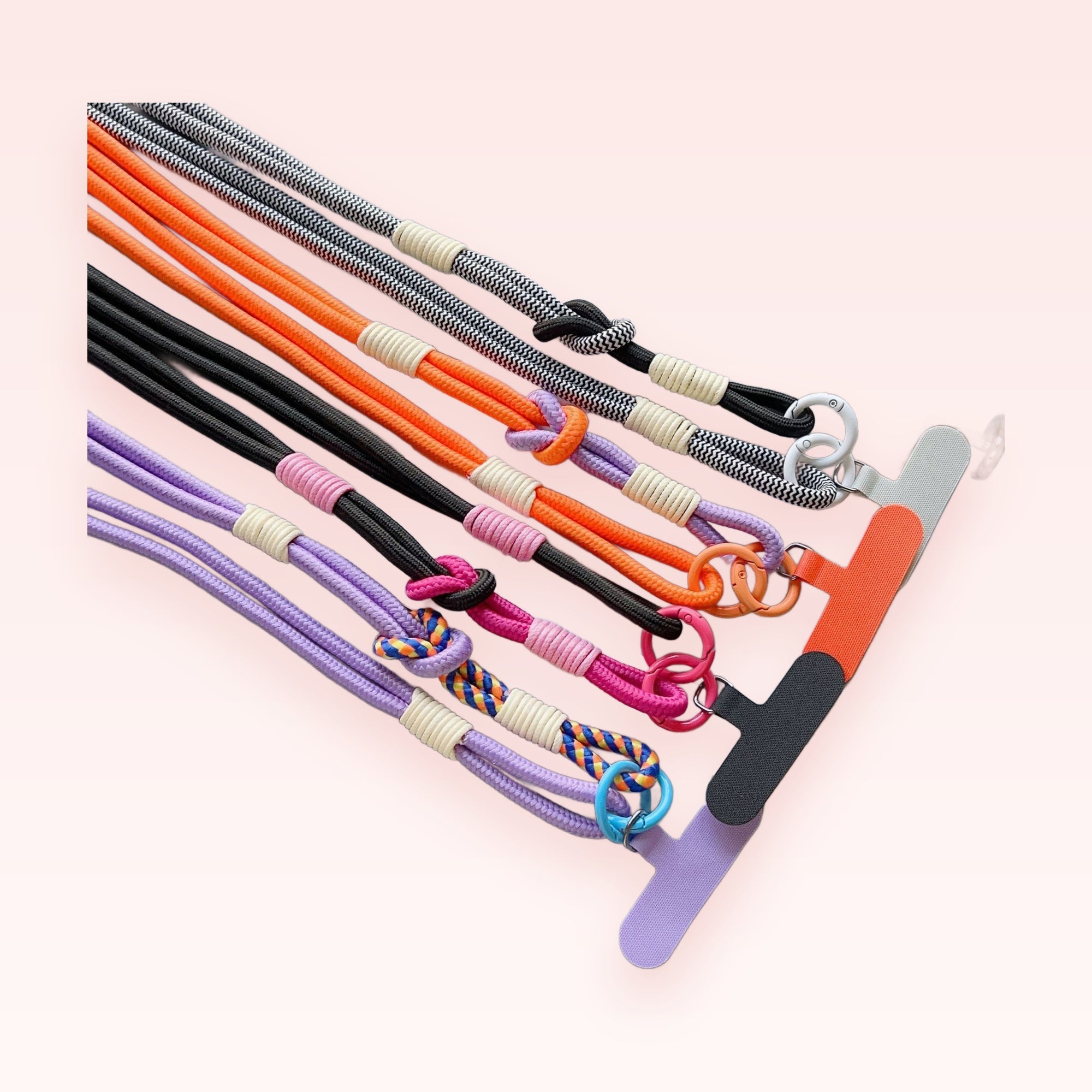 Colorful Braided Rope Phone Lanyard | Aesthetic Crossbody Strap with Phone Tab
