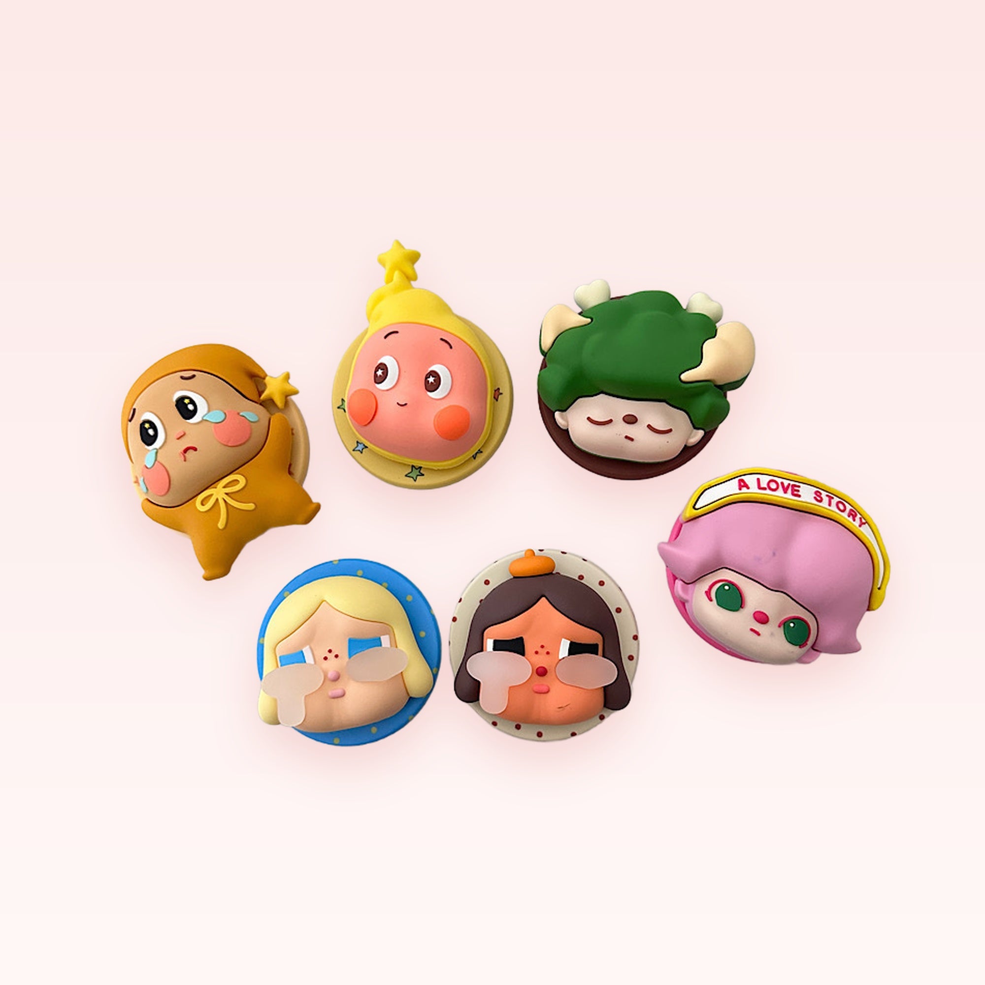 Kawaii Cartoon Character Phone Grips | Cute Silicone Pop Socket Stands
