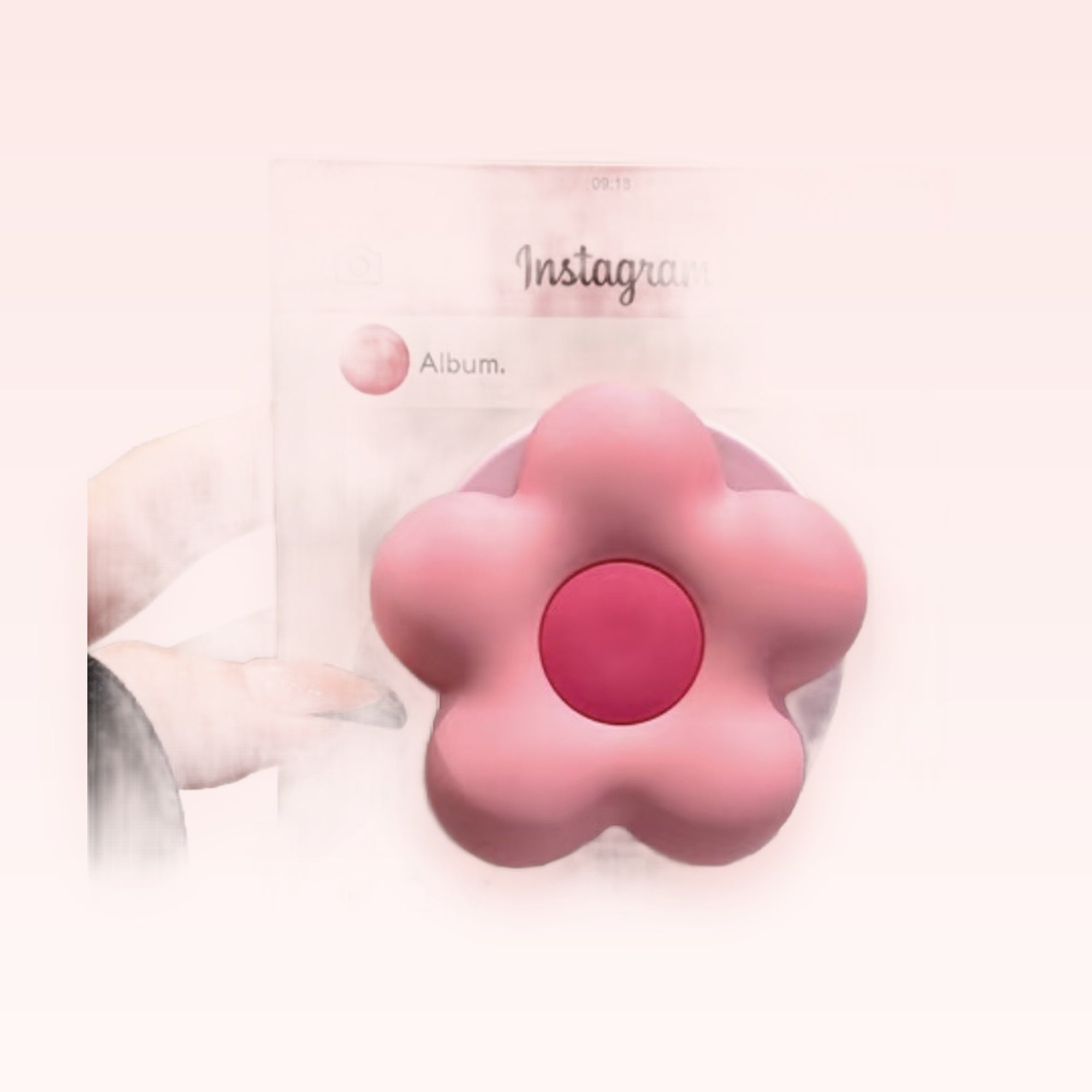 Pink Flower Phone Grip | Kawaii Pop Socket Stand for Phones