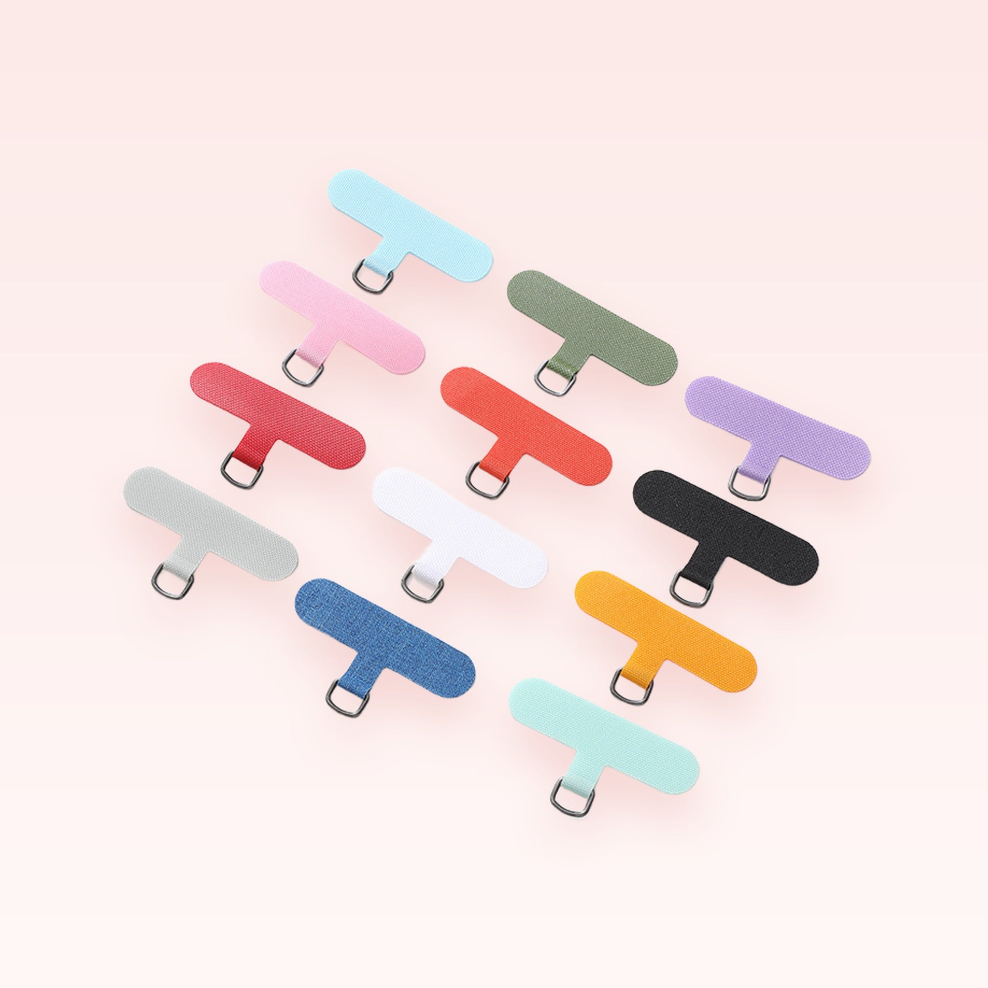 SIMPLYBUBBI — Assorted Solid Phone Lanyard Patches | Universal Phone Tether Tabs