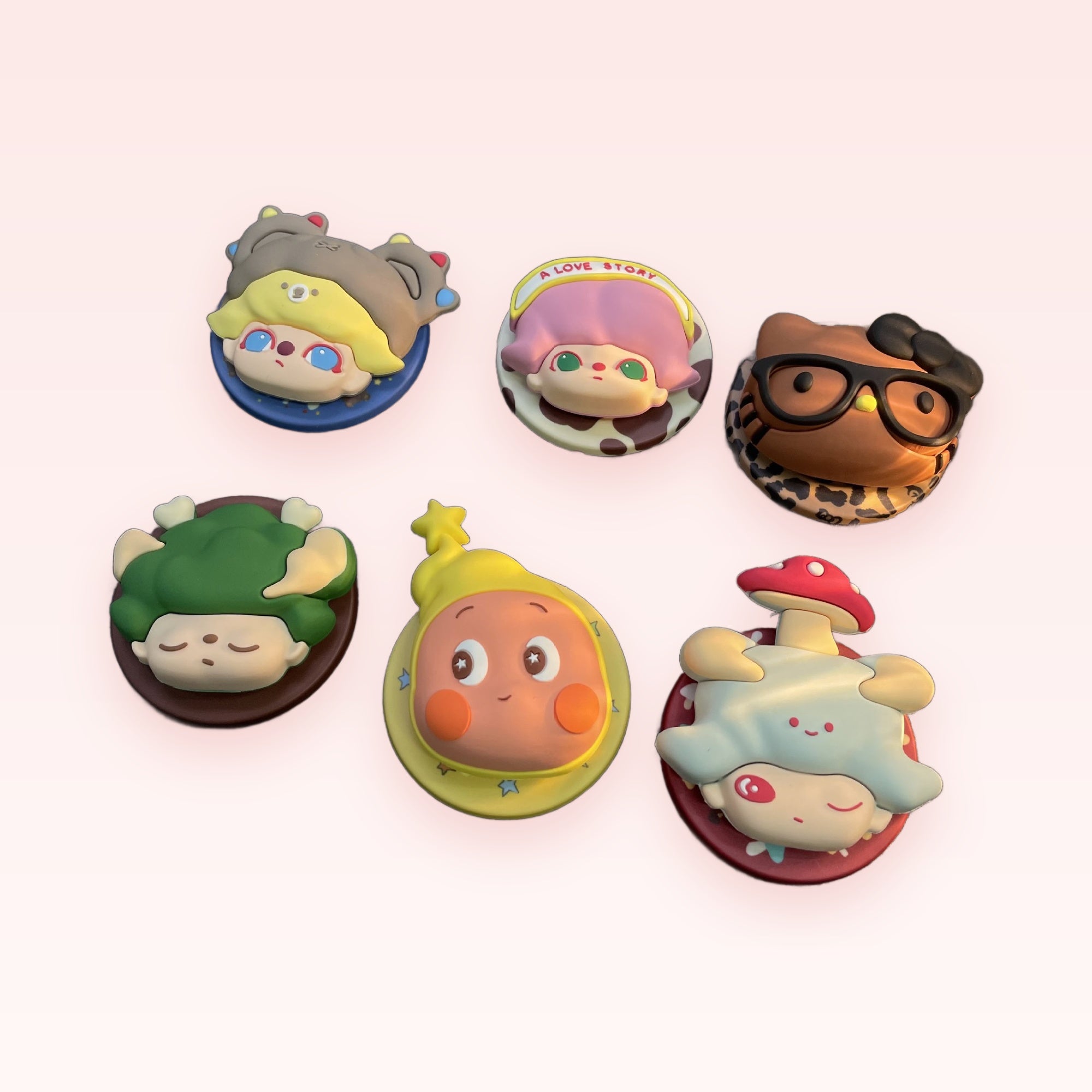 Kawaii Cartoon Character Phone Grips | Cute Silicone Pop Socket Stands
