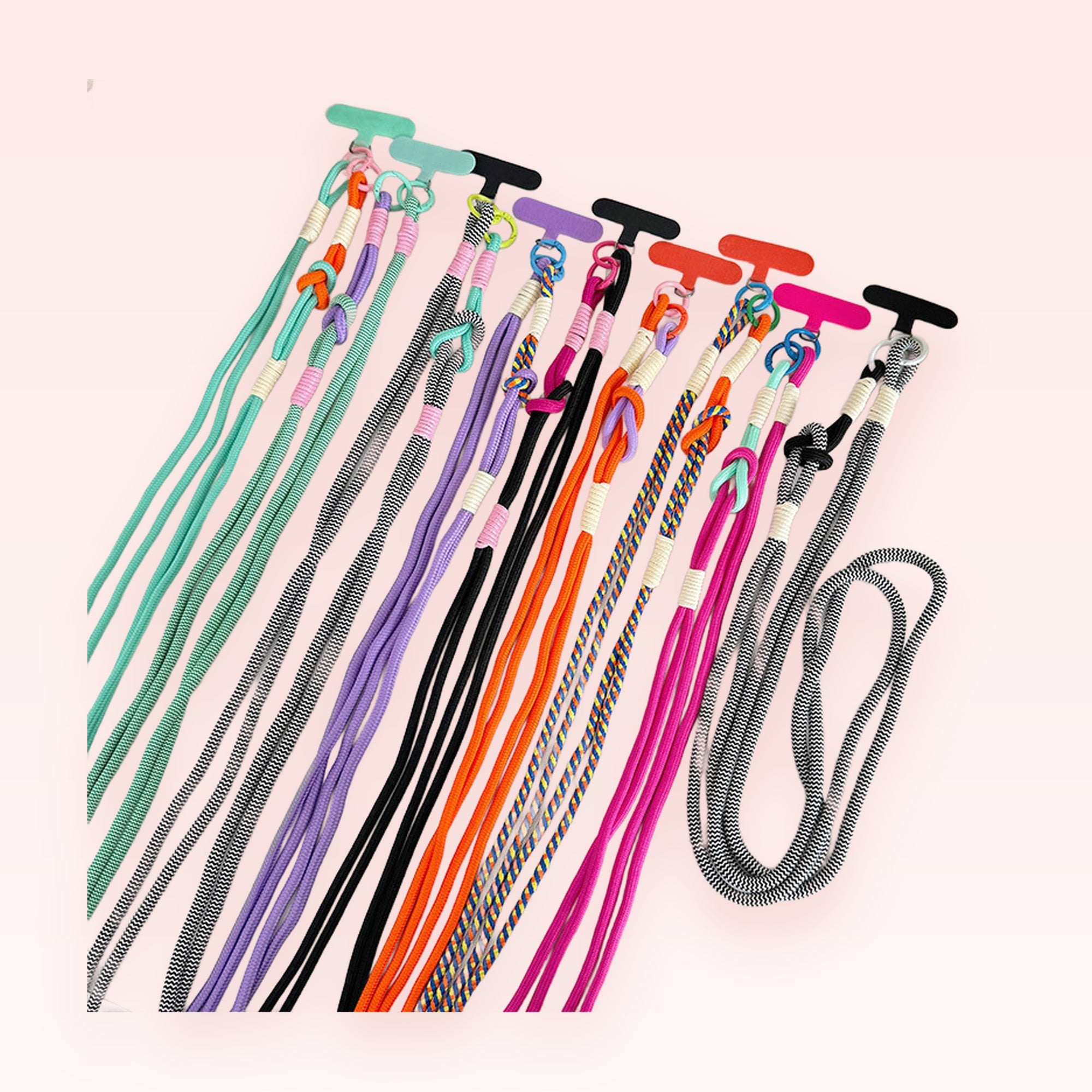 Colorful Braided Rope Phone Charm Lanyard | Adjustable Crossbody Phone Strap
