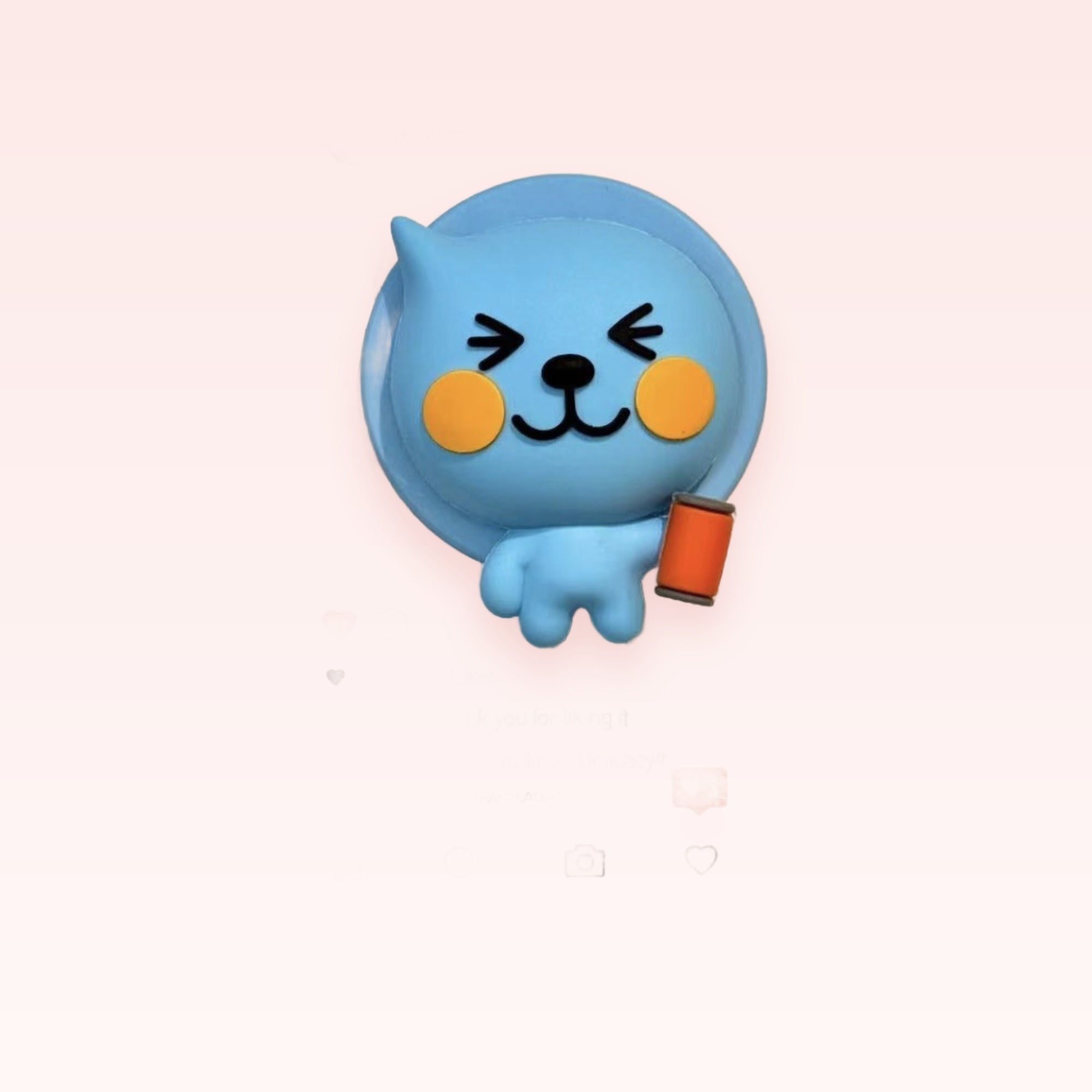 Kawaii Blue Cat Instagram Phone Grip | Cute Pop Socket Stand