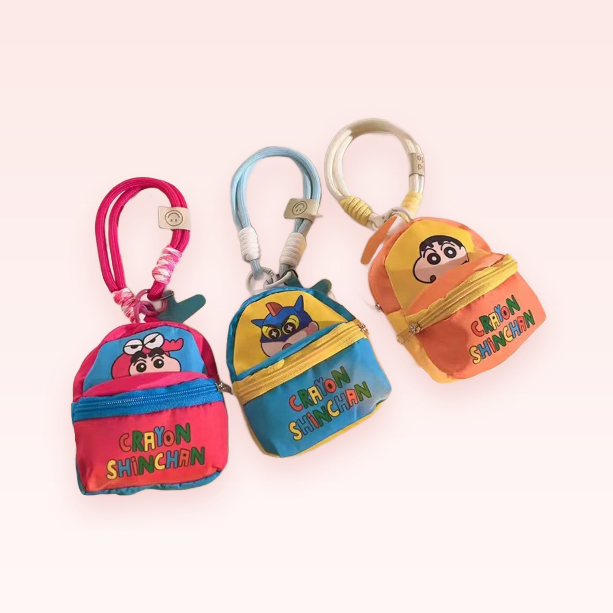 Kawaii Crayon Shinchan Mini Backpack Phone Charm | Cute Cartoon Wrist Strap Keychain