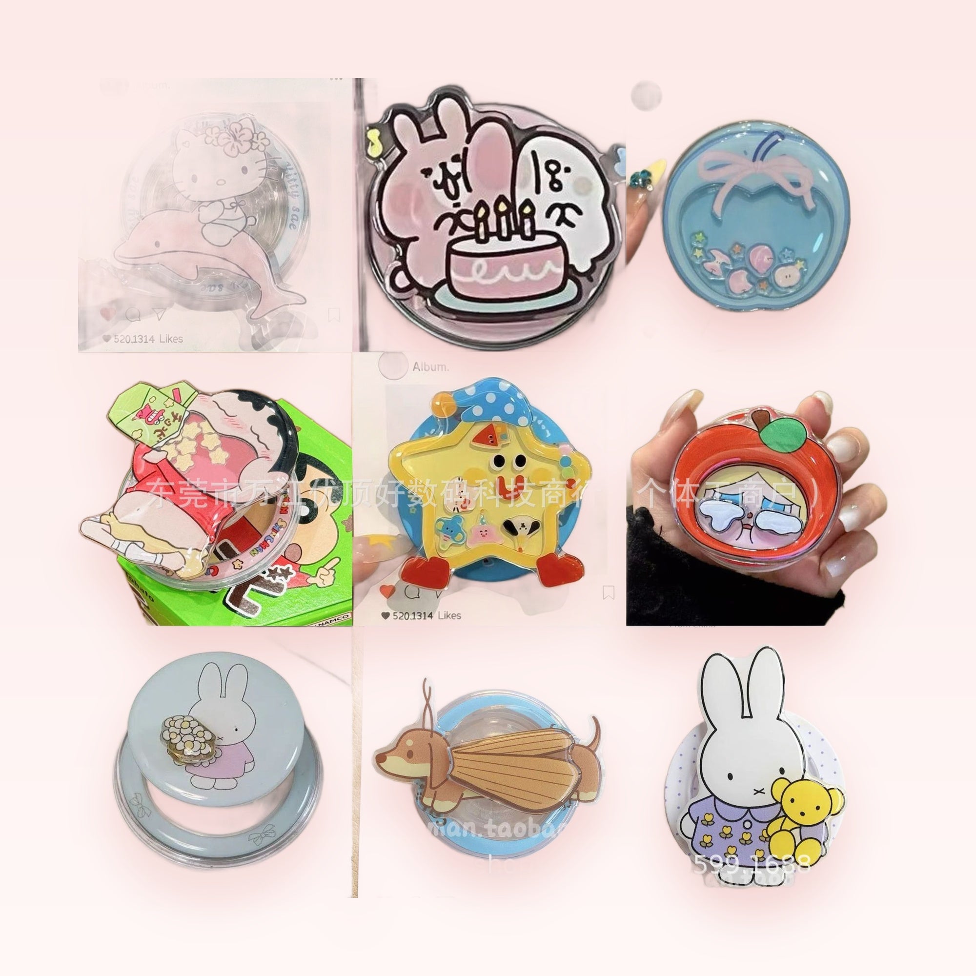 Cute Cartoon Character Phone Grip Collection | Kawaii Pop Socket Stand for Phones