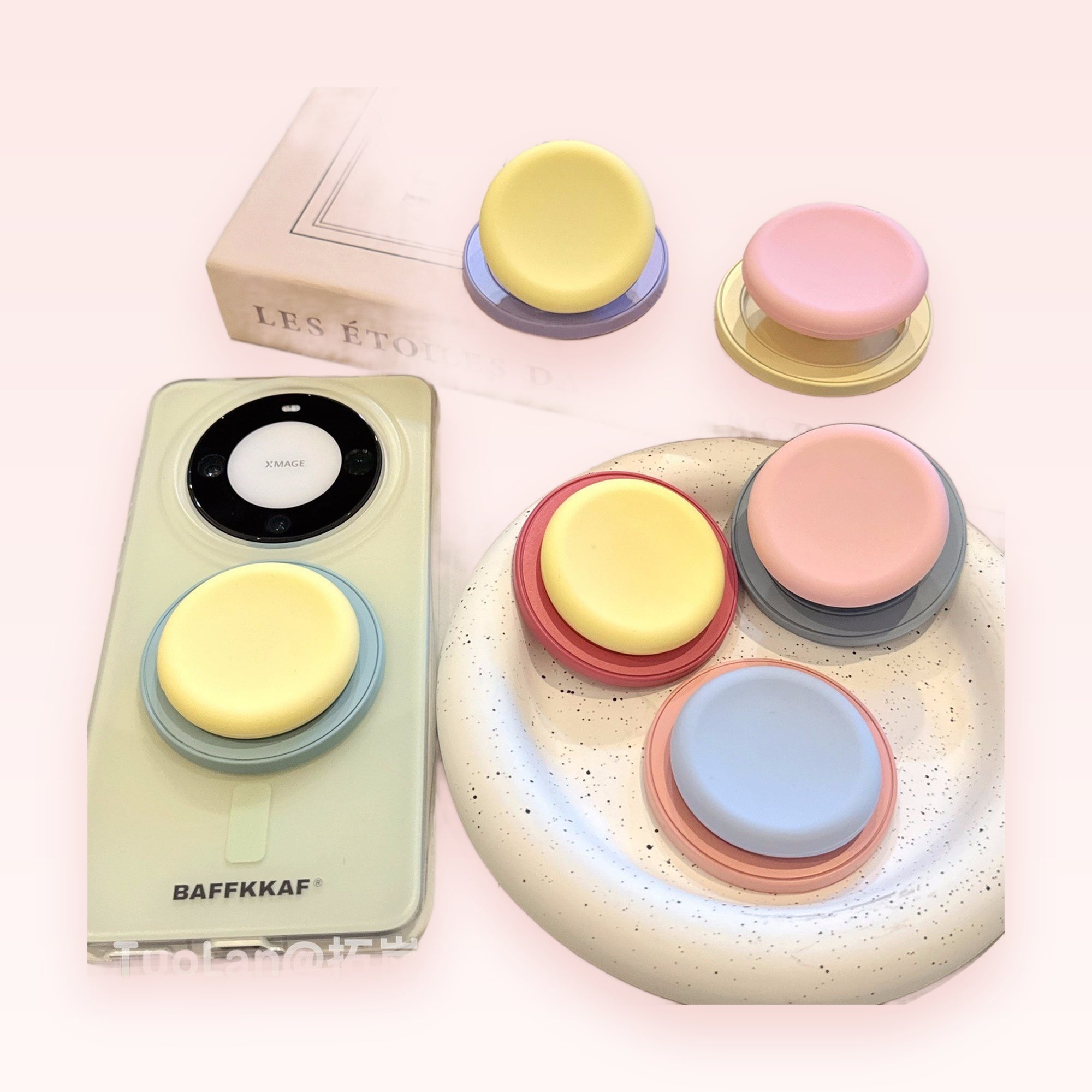 Pastel Macaron Silicone Phone Grip | Cute Expandable Pop Socket Stand