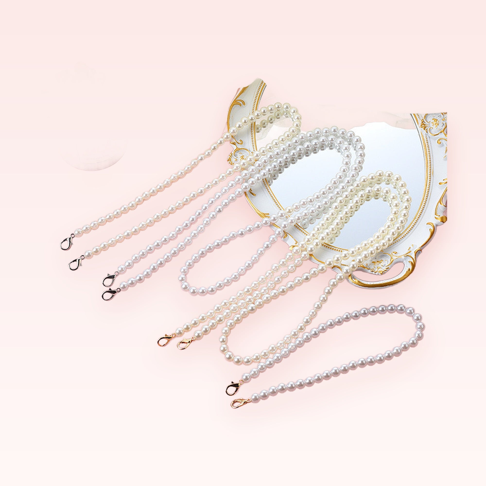Elegant Pearl Phone Charm Strap | Classic Beaded Lanyard for Phone