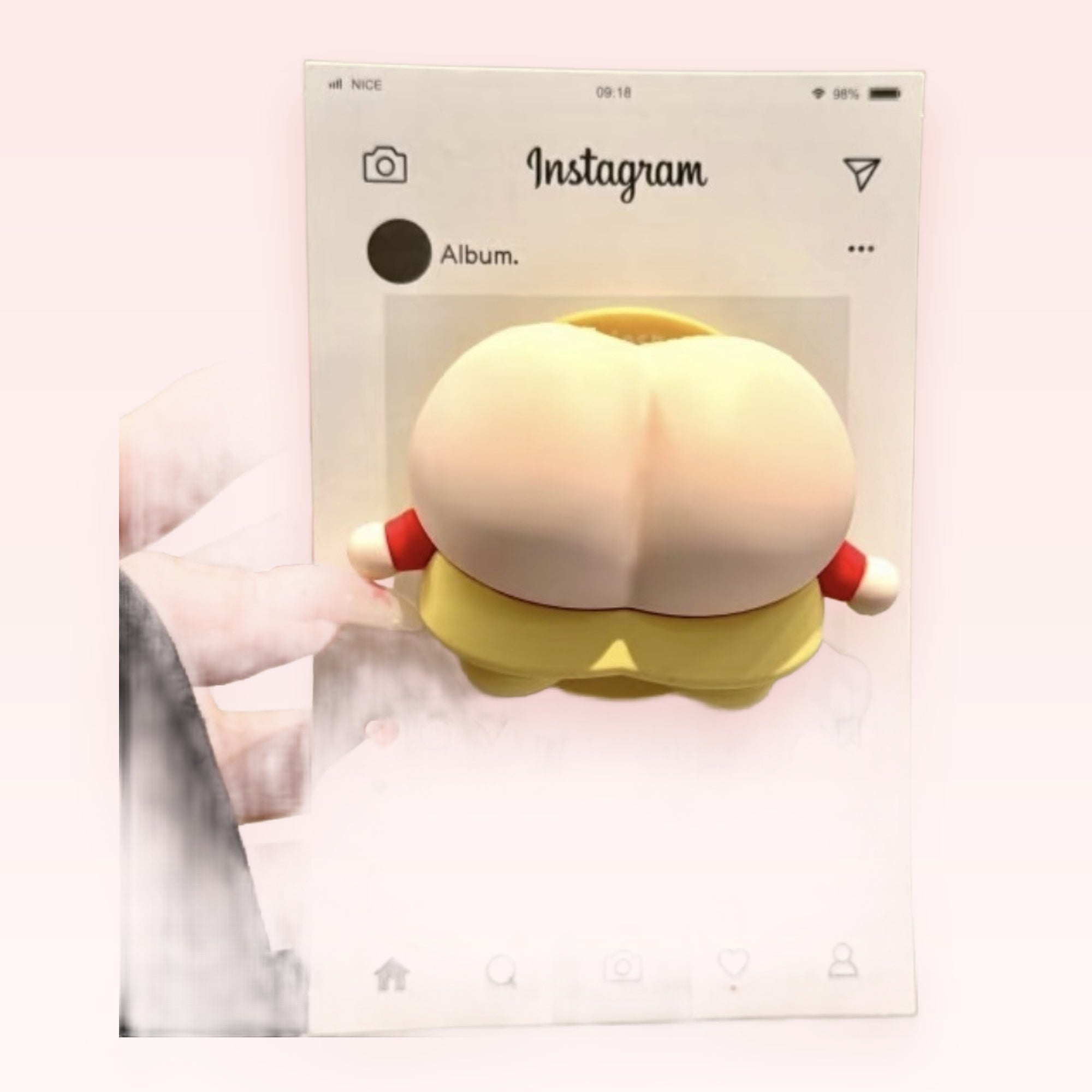 Cute Crayon Shin-chan Butt Phone Grip | Kawaii Anime Pop Socket Stand