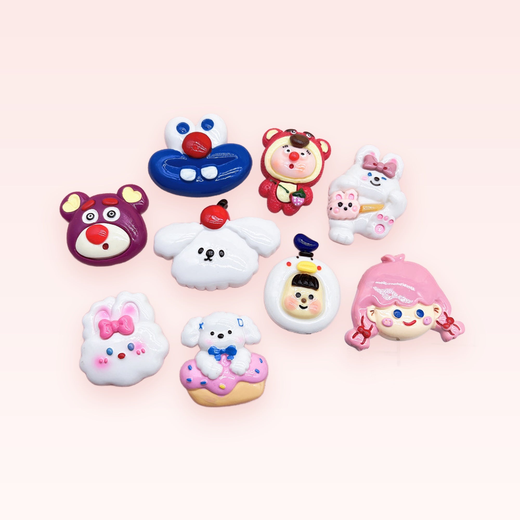 Assorted Kawaii Cartoon Character Phone Grips | Cute Animal & Girl Pop Socket Stands