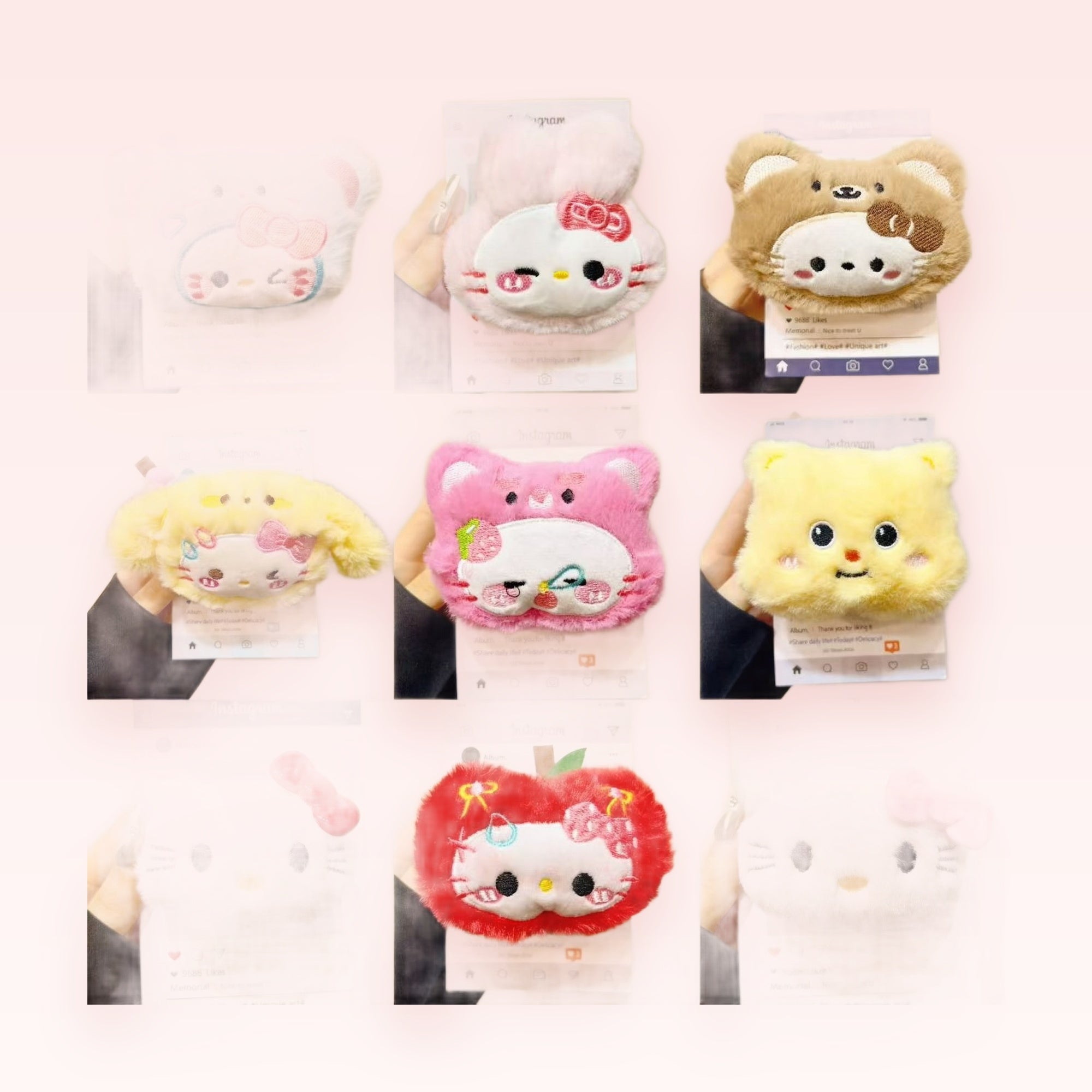 Fluffy Hello Kitty & Friends Phone Grip | Kawaii Plush Pop Socket Stand