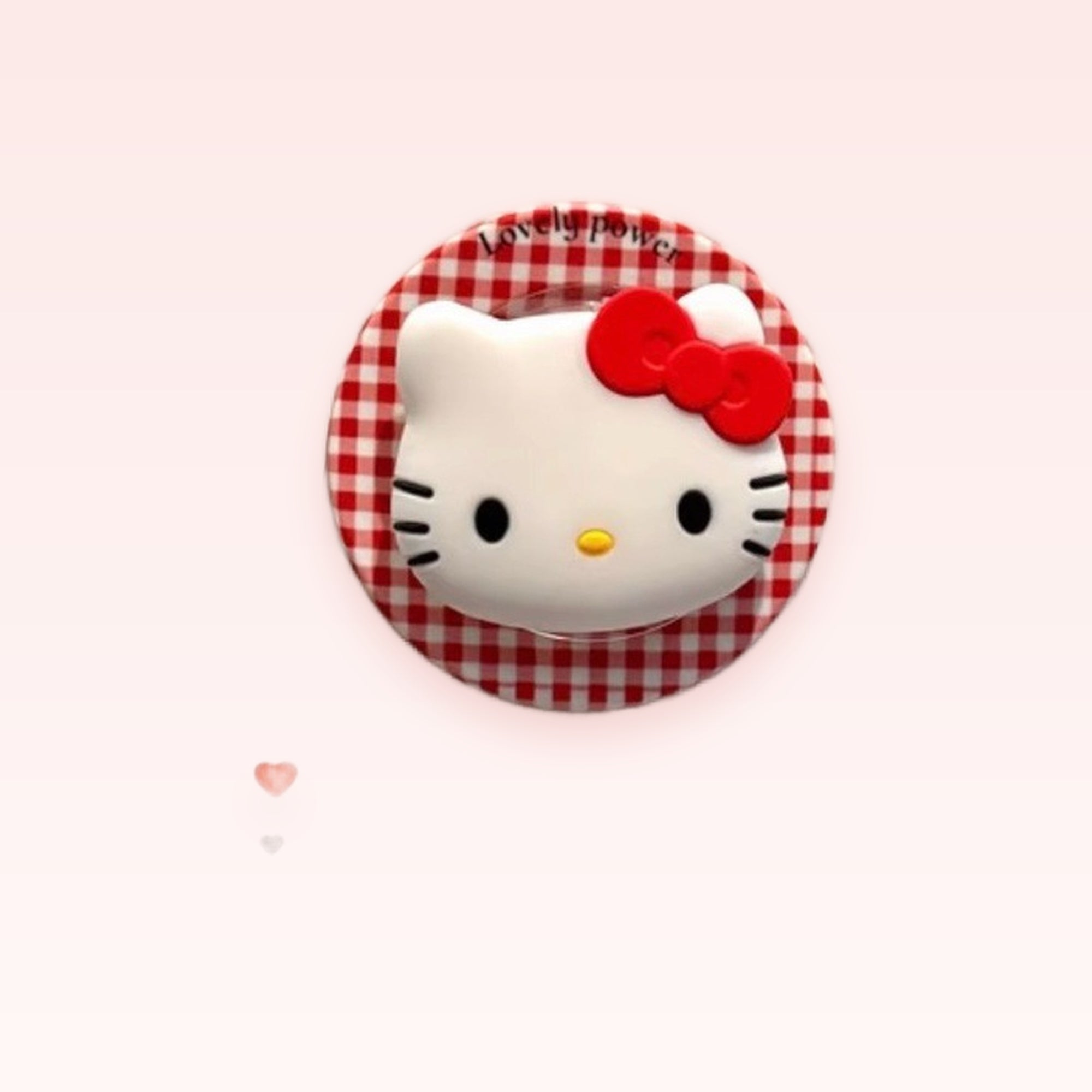 Kawaii Hello Kitty Instagram Phone Grip | Red Gingham Pop Socket Stand