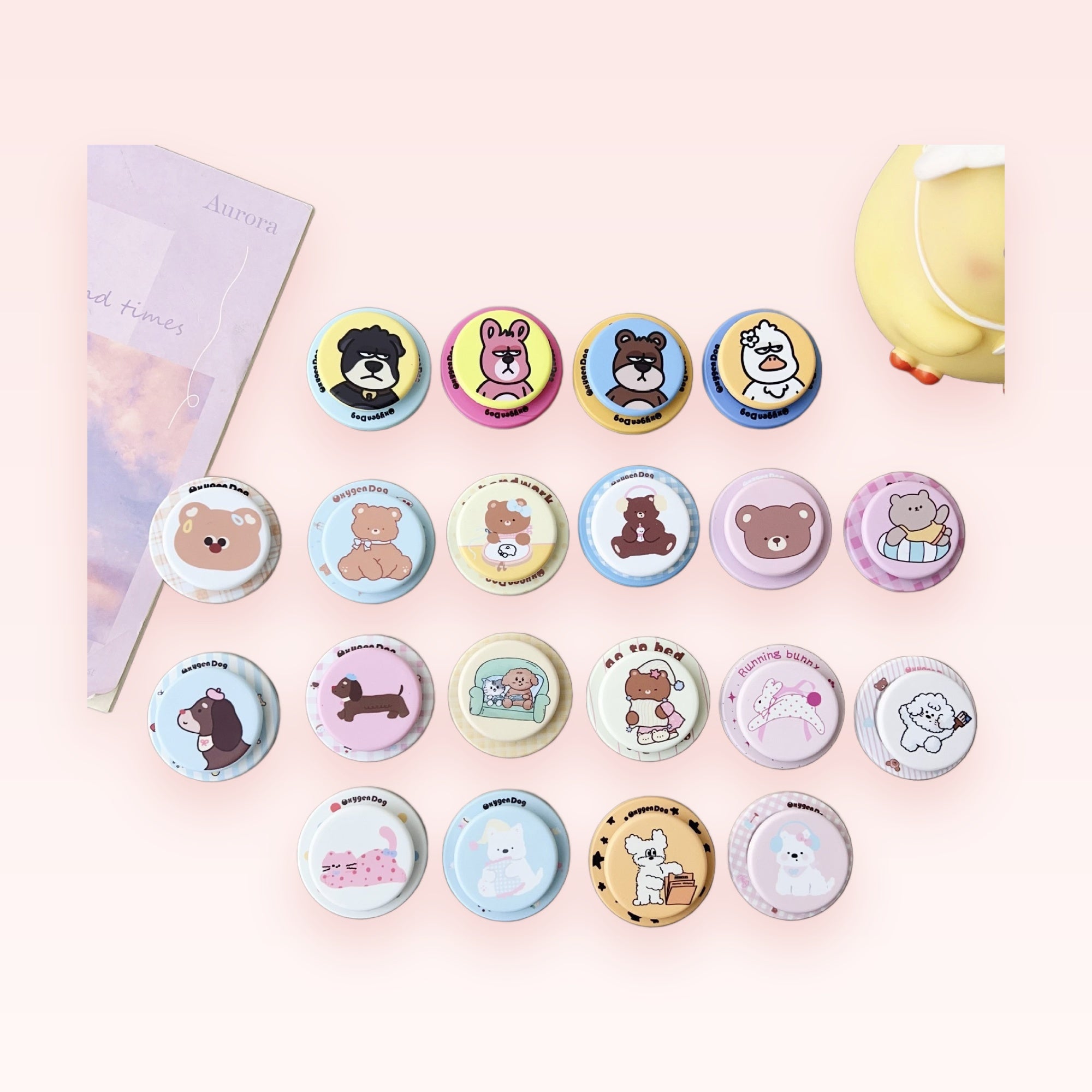 Kawaii Animal Character Phone Grip | Cute Pop Socket Stand for Phones