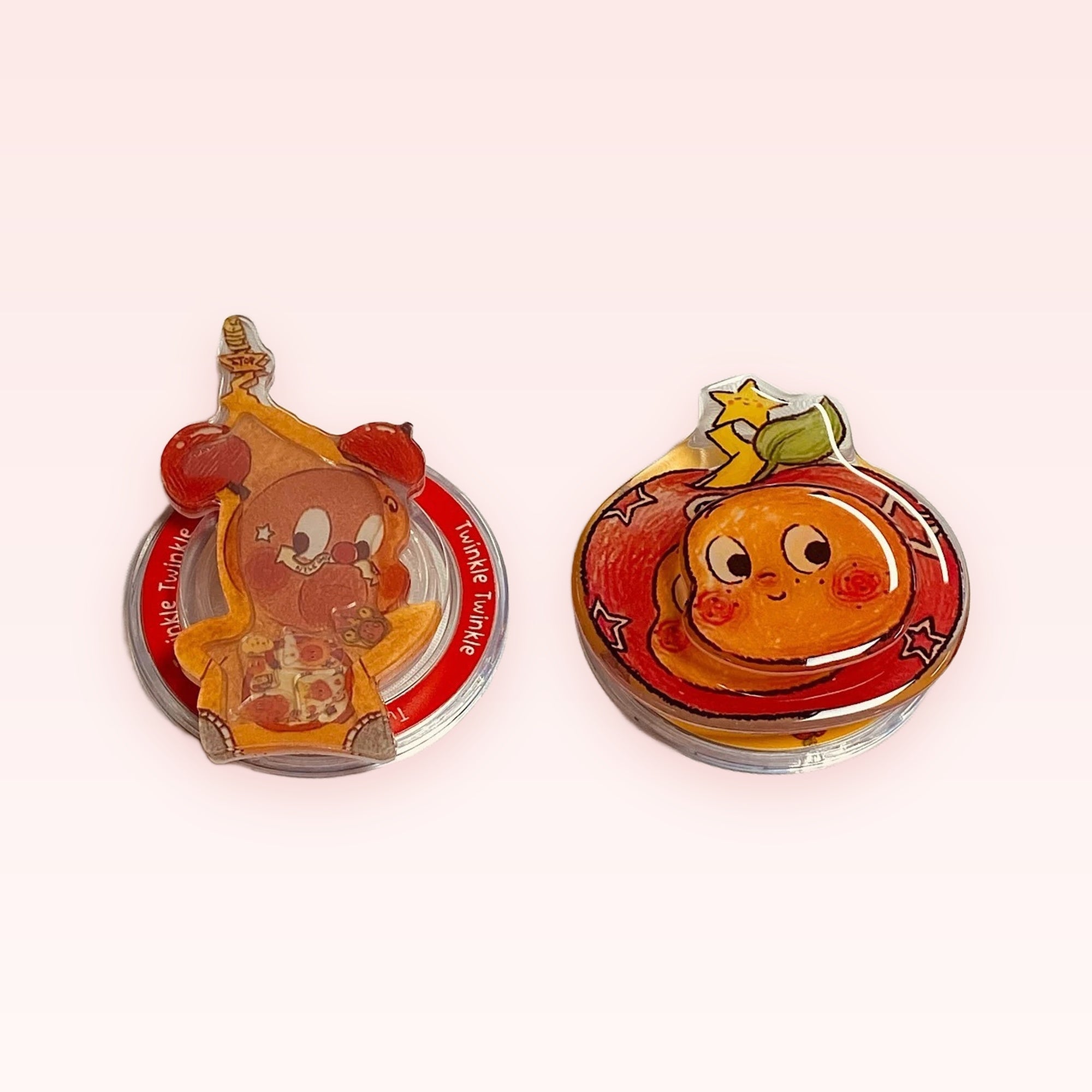 Cute Apple & Banana Character Phone Grip | Kawaii Fruit Pop Socket Stand