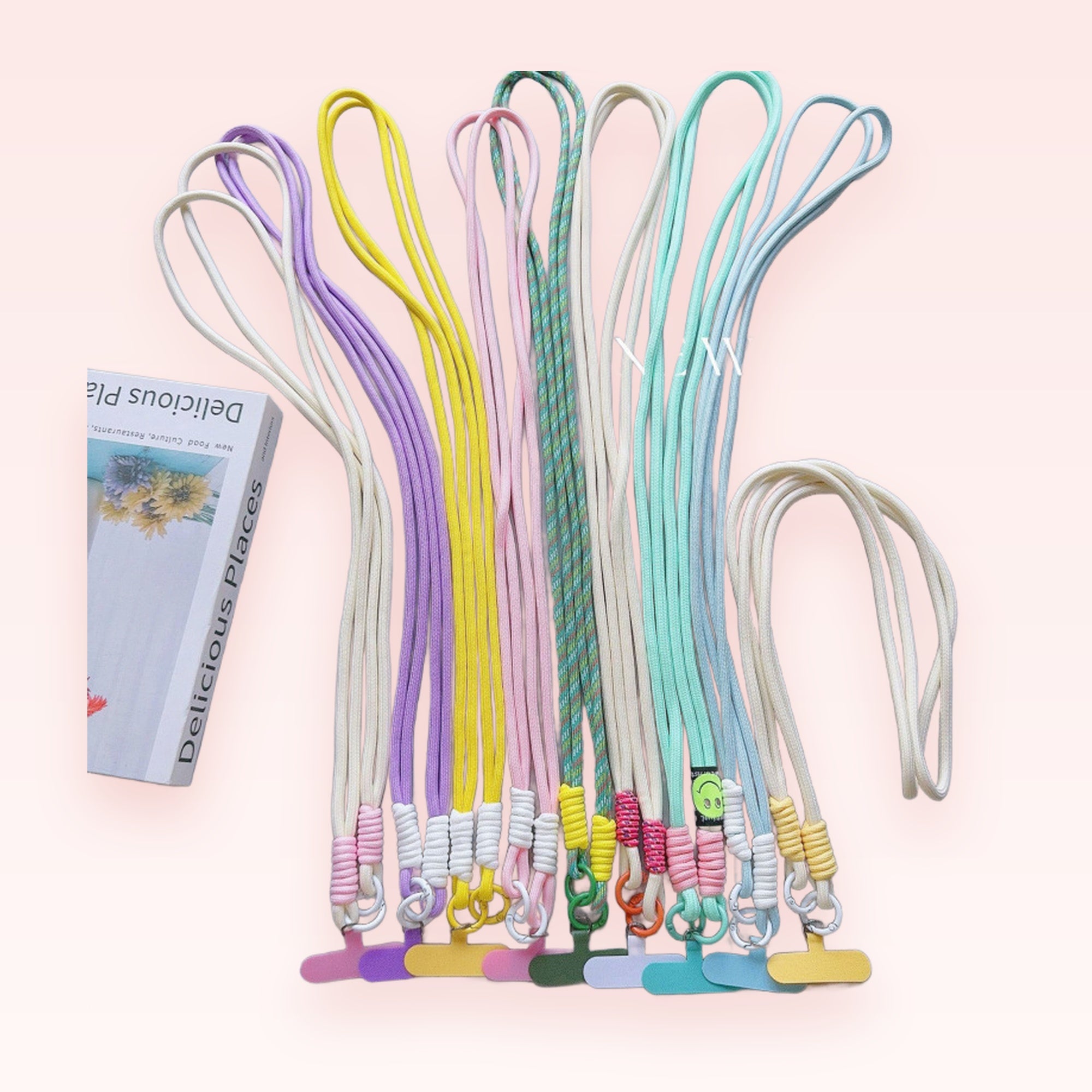 Pastel Braided Phone Lanyard Strap | Cute Adjustable Crossbody Phone Charm