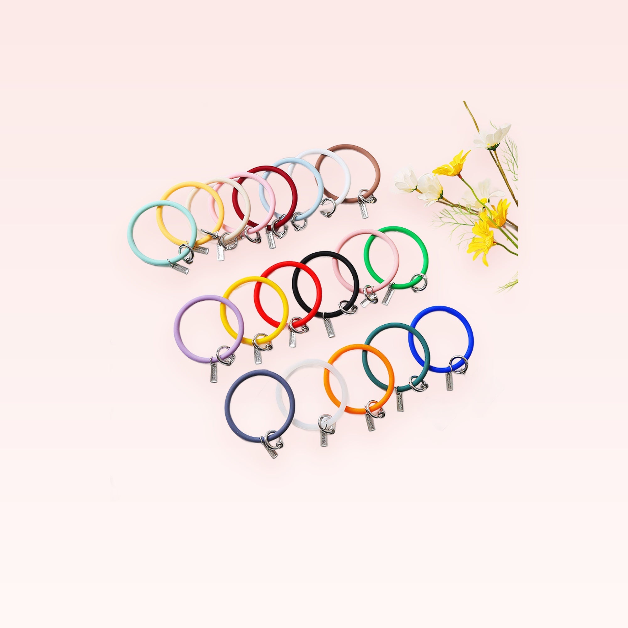 Silicone Wristlet Phone Charm Strap | Colorful Phone Lanyard Keychain