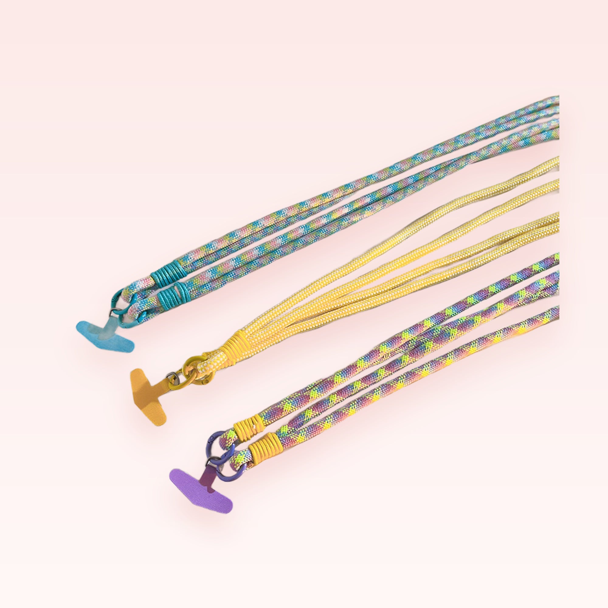 Rainbow Braided Phone Lanyard | Colorful Crossbody Strap with Phone Anchor