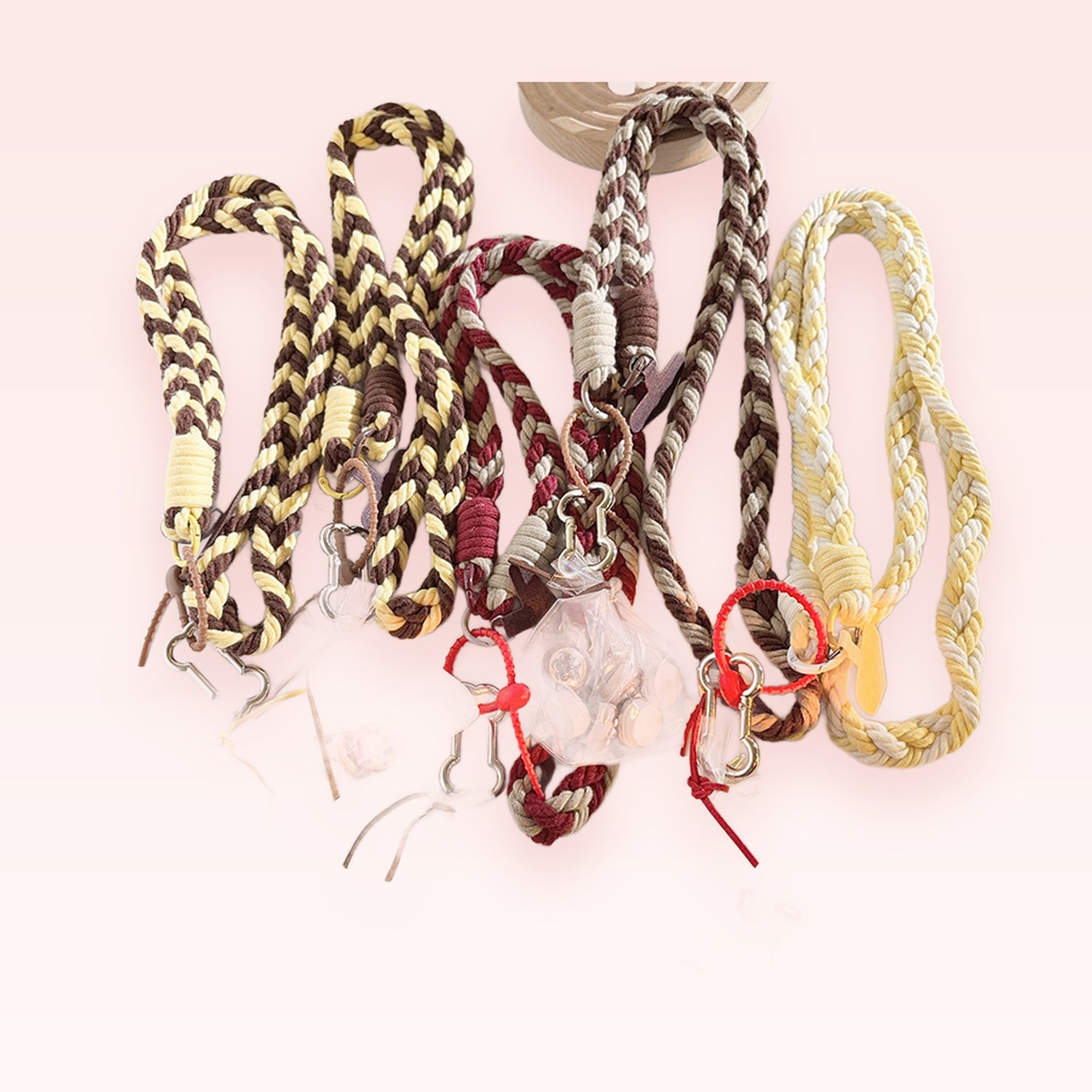 Braided Rope Phone Charm Lanyard | Aesthetic Woven Wrist Strap with Mini Charms