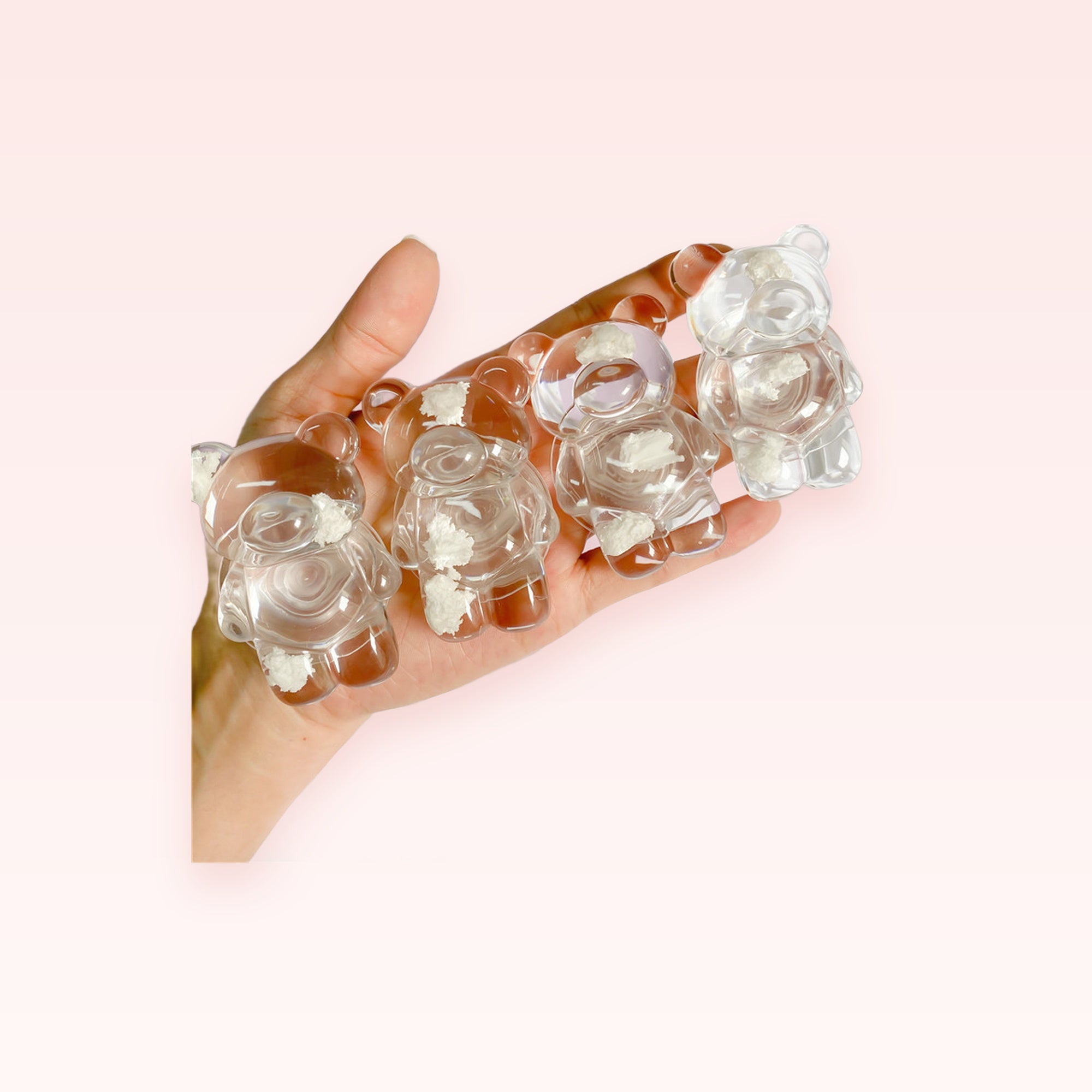 Clear Bear Phone Grip | Kawaii Resin Pop Socket Stand