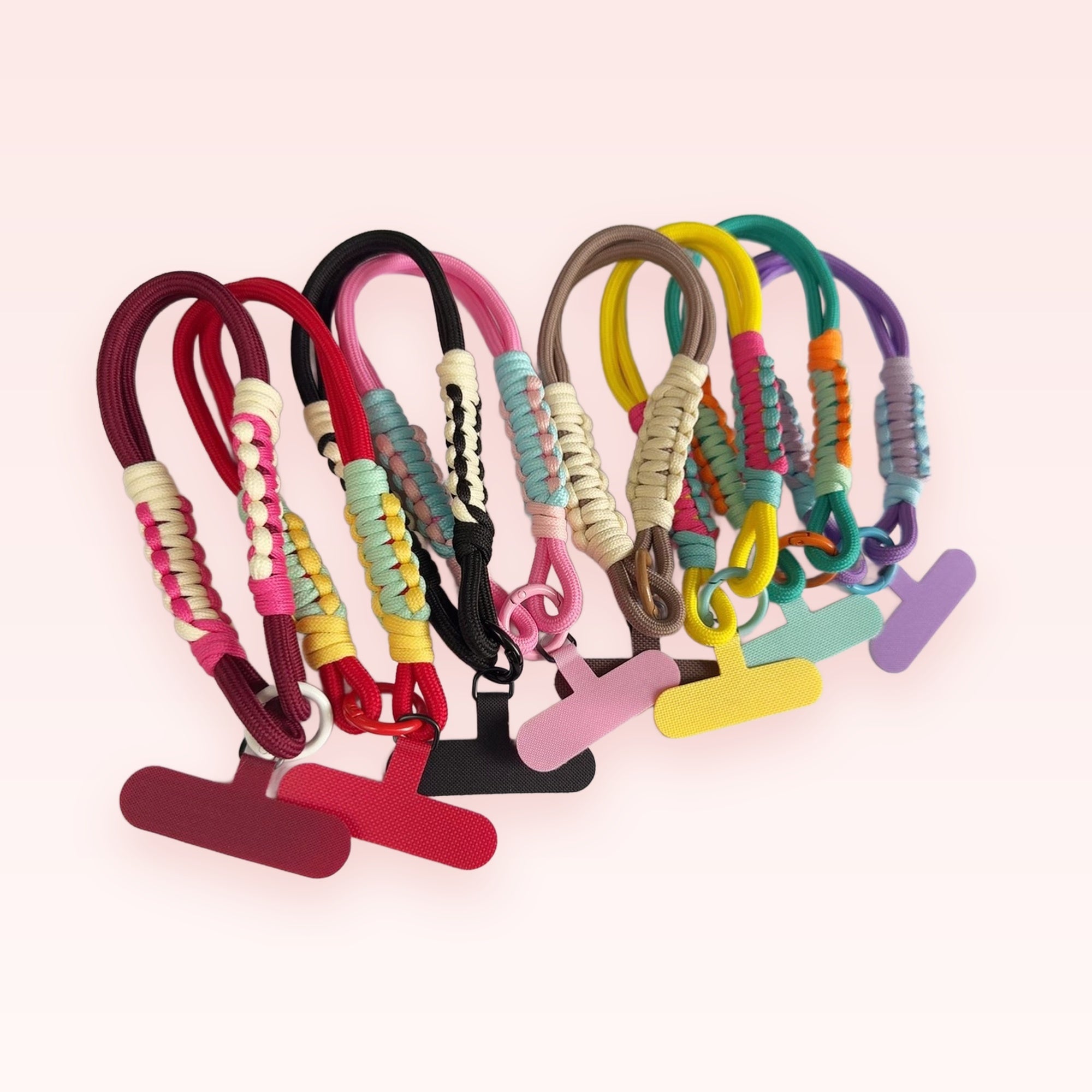 Colorful Braided Paracord Phone Charm | Aesthetic Wrist Lanyard Strap