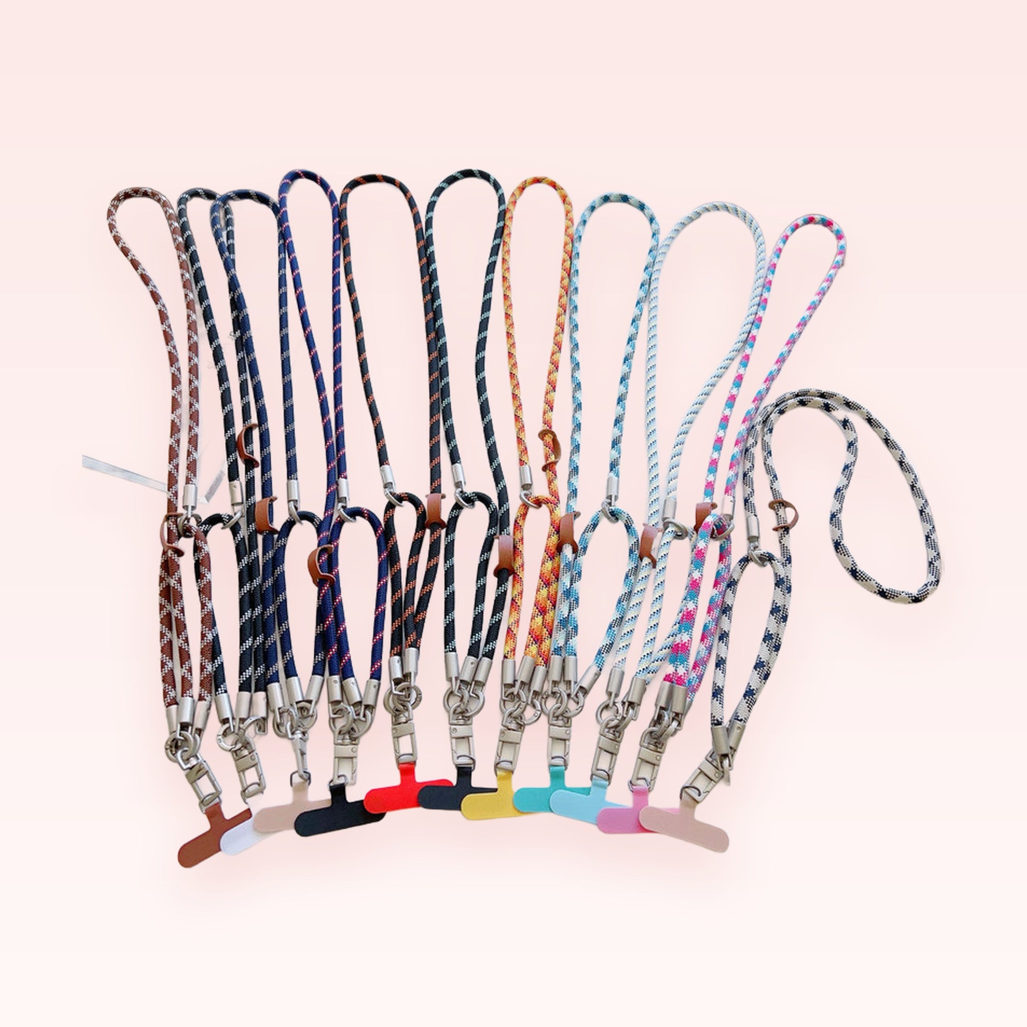 Colorful Braided Rope Phone Lanyard | Adjustable Crossbody Strap with Phone Tab